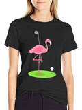 Golf Flamingo Graphic Tee - Black T-Shirt