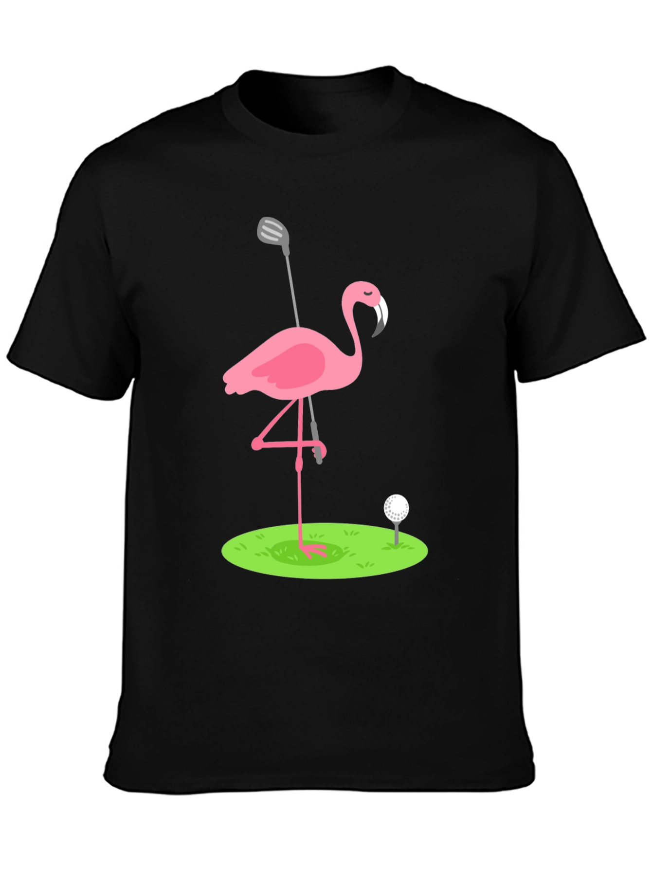 Golf Flamingo Graphic Tee - Black T-Shirt