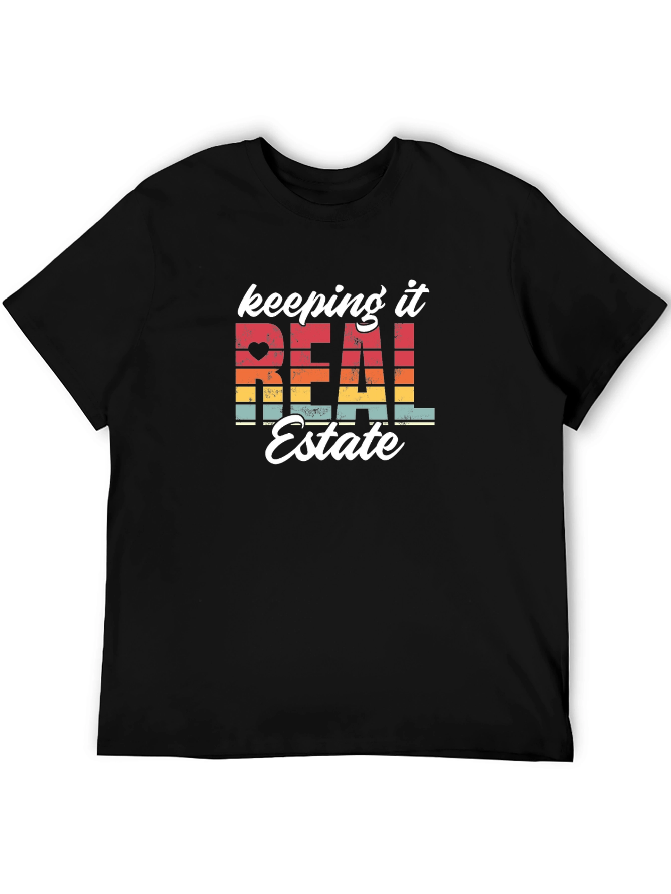 Keeping It Real Estate Black Graphic Tee