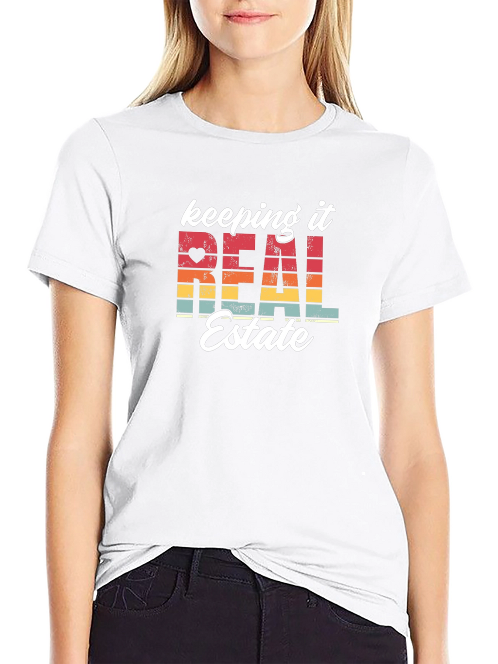Keeping It Real Estate Black Graphic Tee