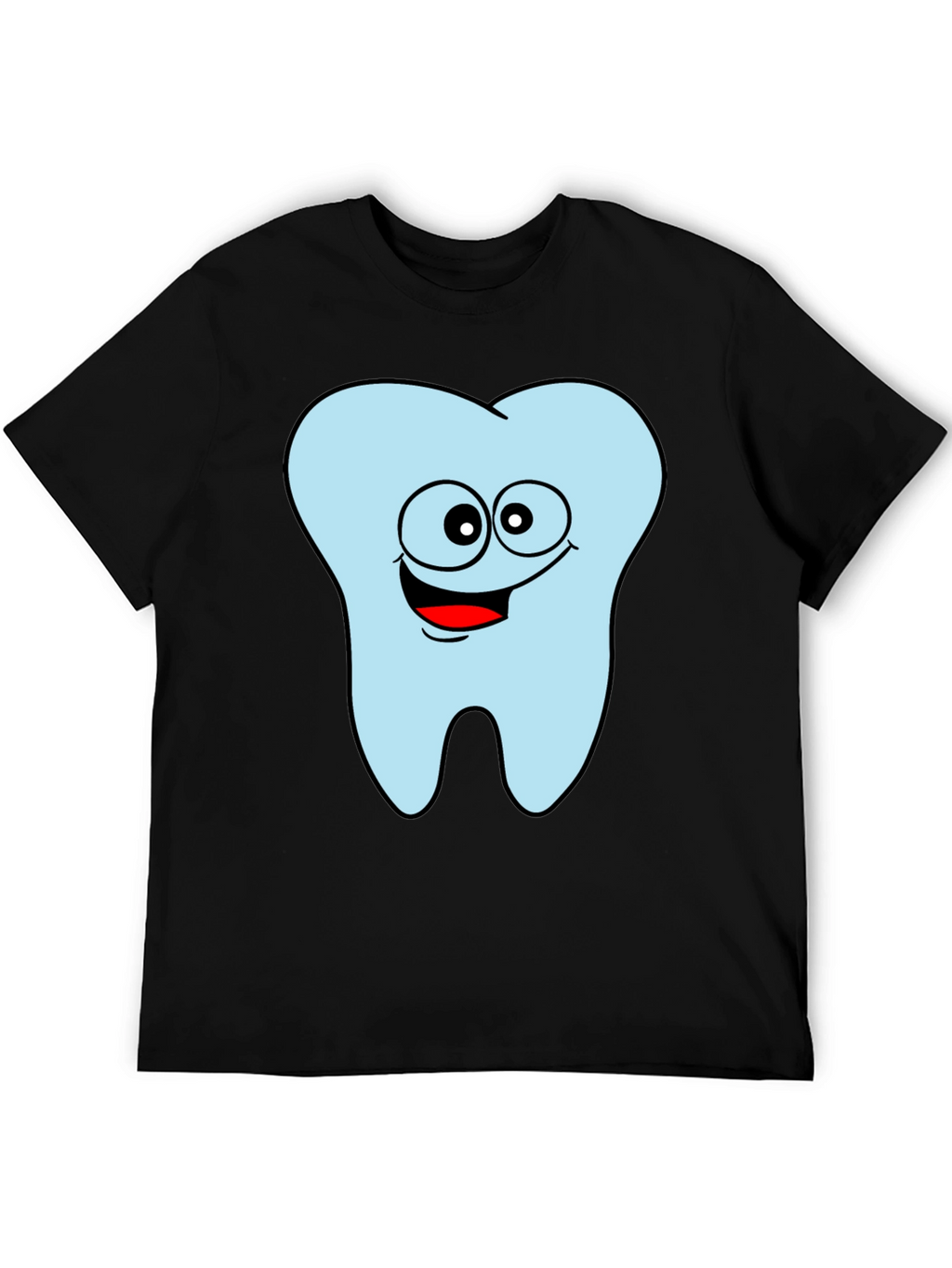 Funny Tooth Graphic Black T-Shirt