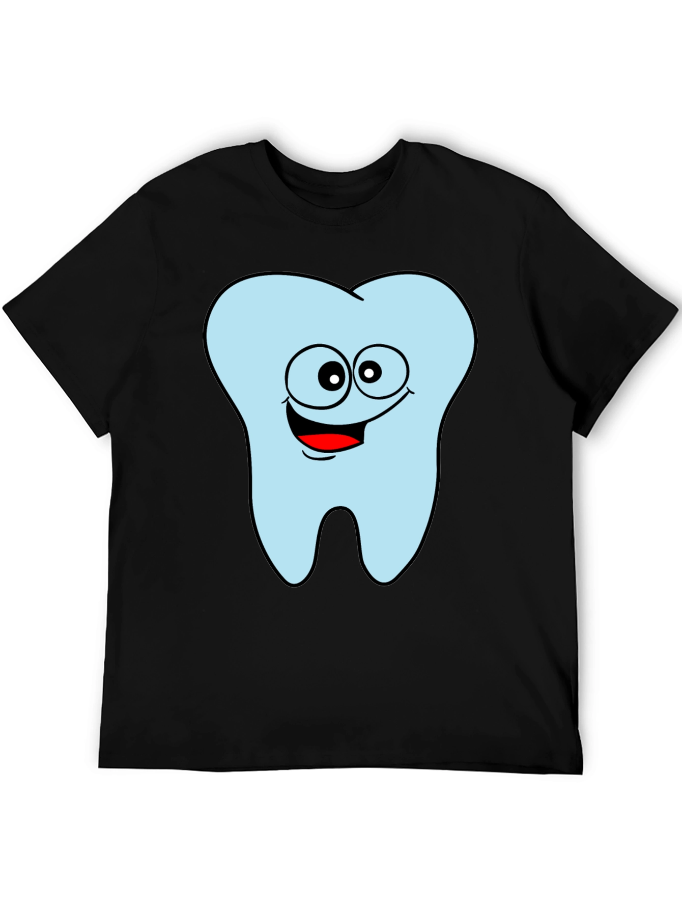 Funny Tooth Graphic Black T-Shirt