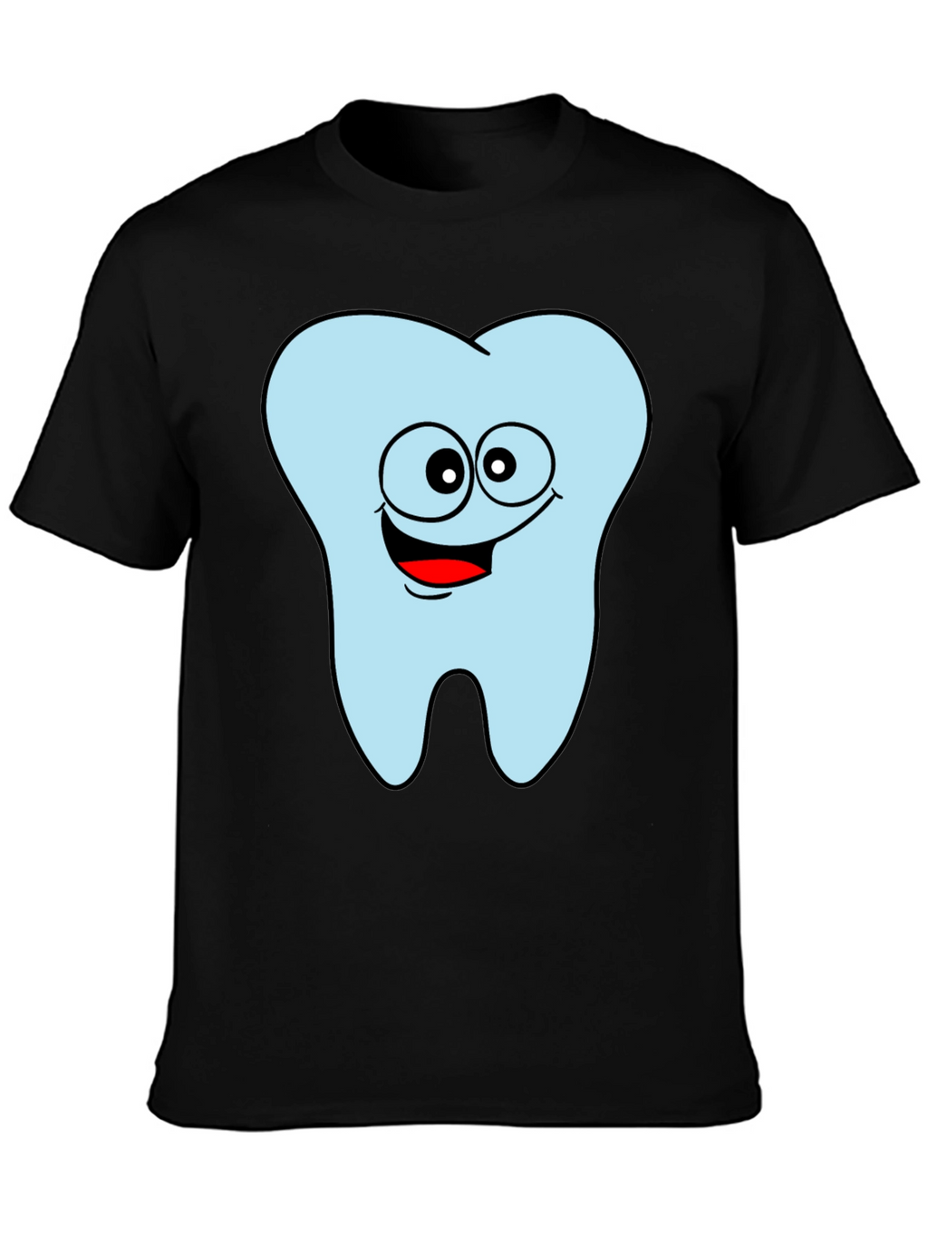 Funny Tooth Graphic Black T-Shirt