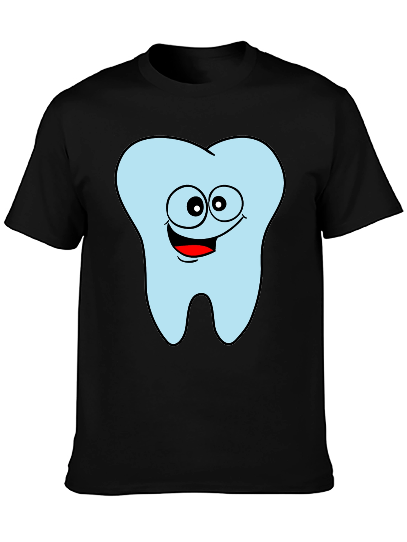Funny Tooth Graphic Black T-Shirt