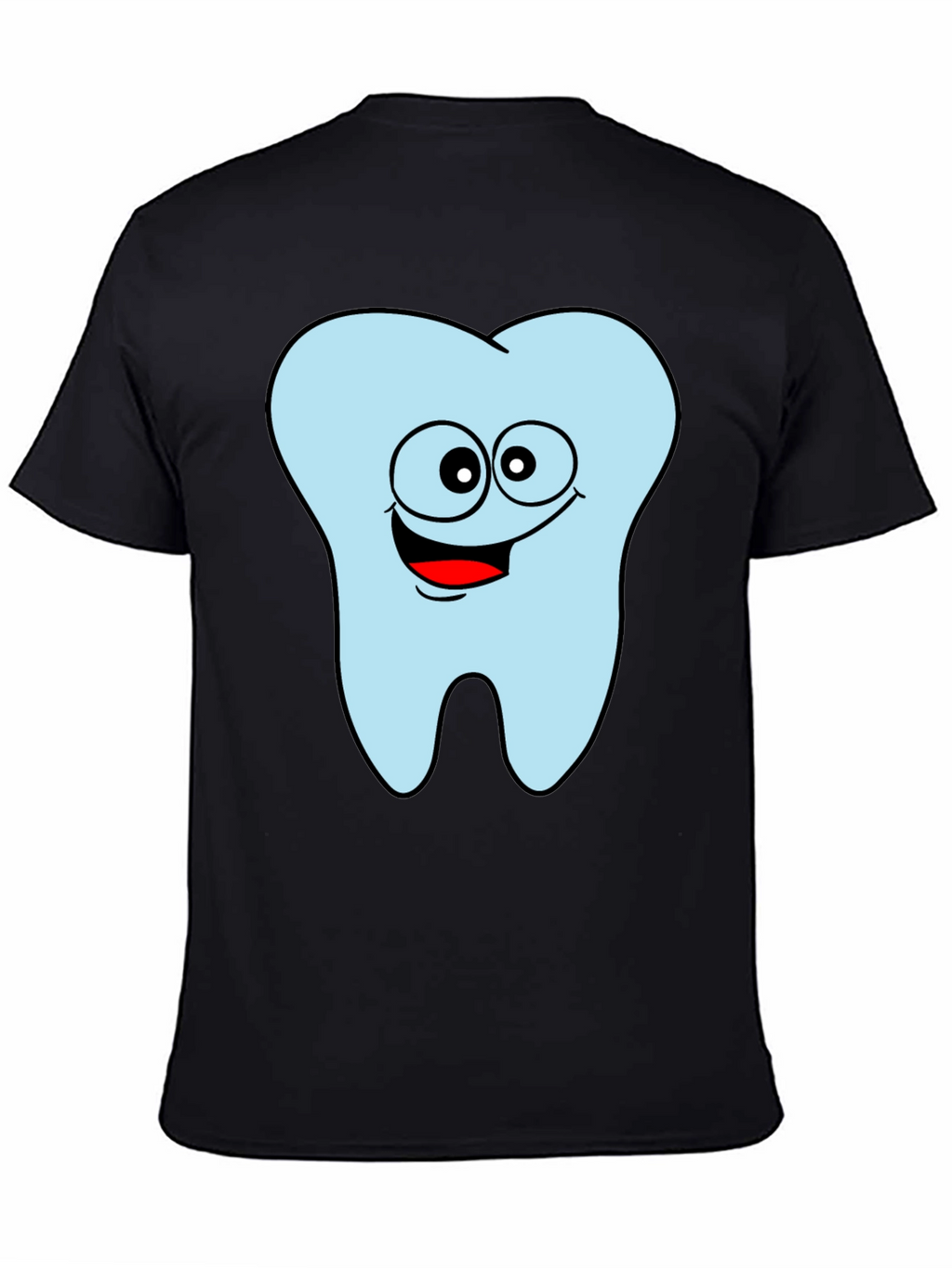 Funny Tooth Graphic Black T-Shirt