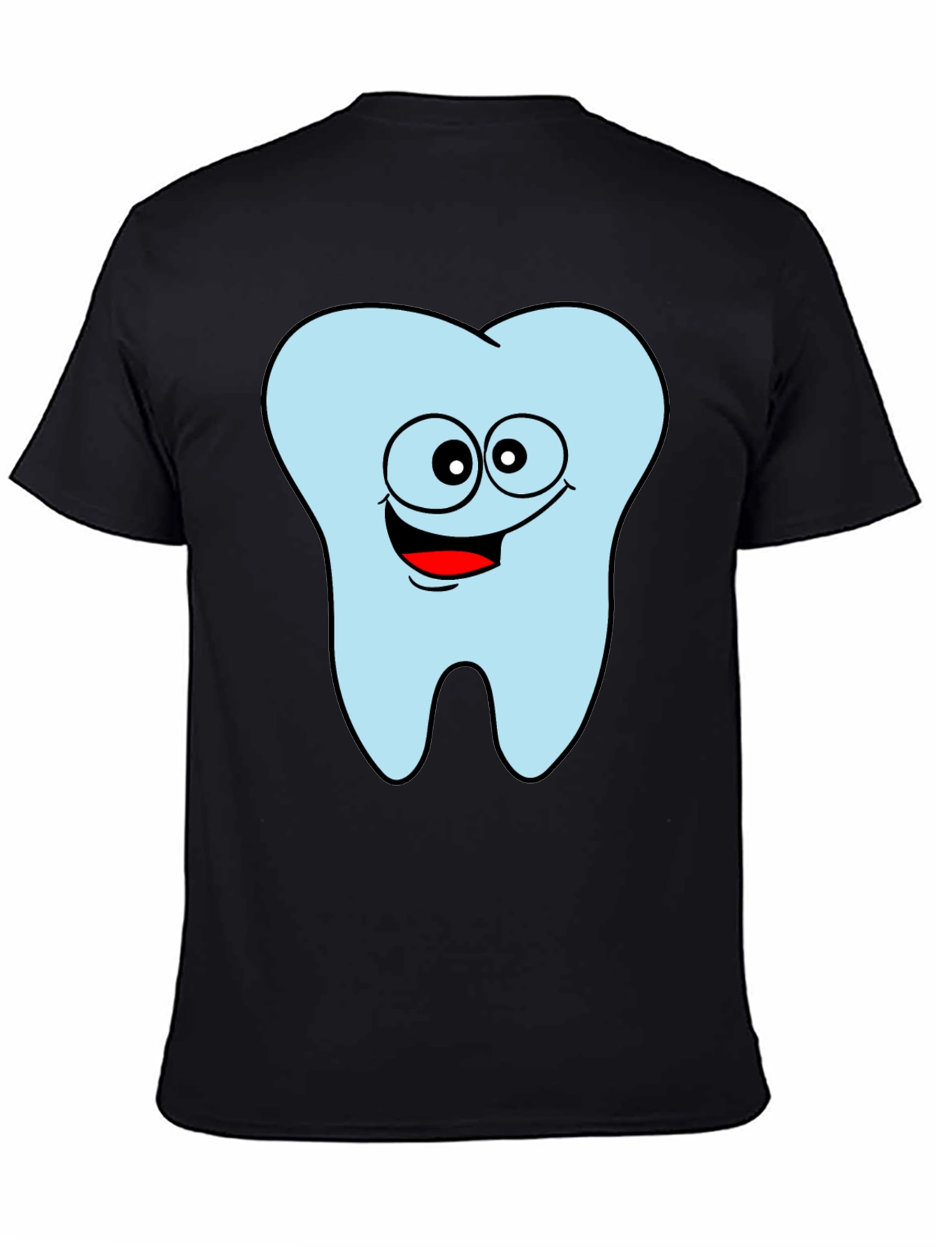 Funny Tooth Graphic Black T-Shirt