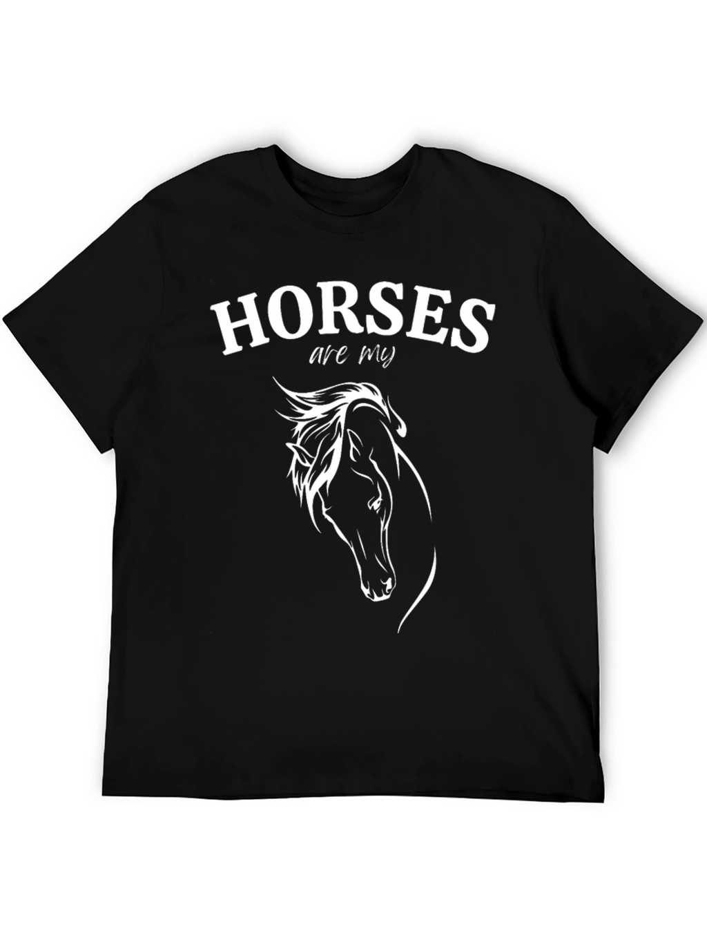 Horses Are My Therapy T-Shirt Unisex Black Tee