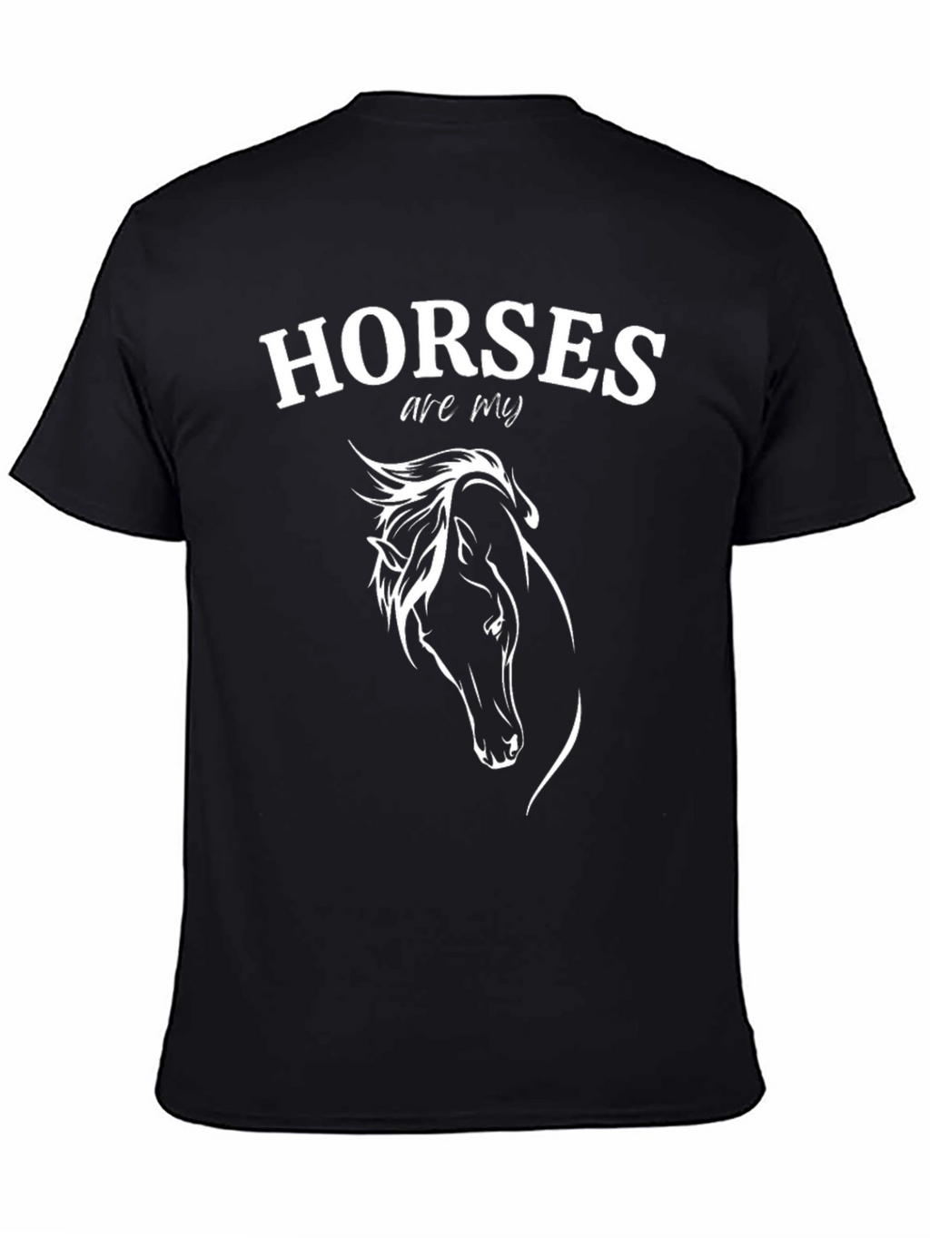 Horses Are My Therapy T-Shirt Unisex Black Tee