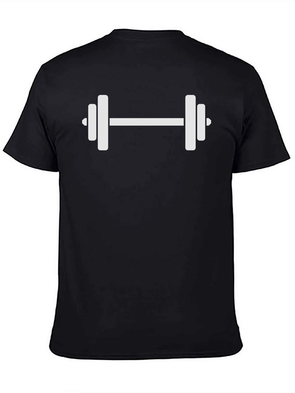 Workout Tee - White Dumbbell Design