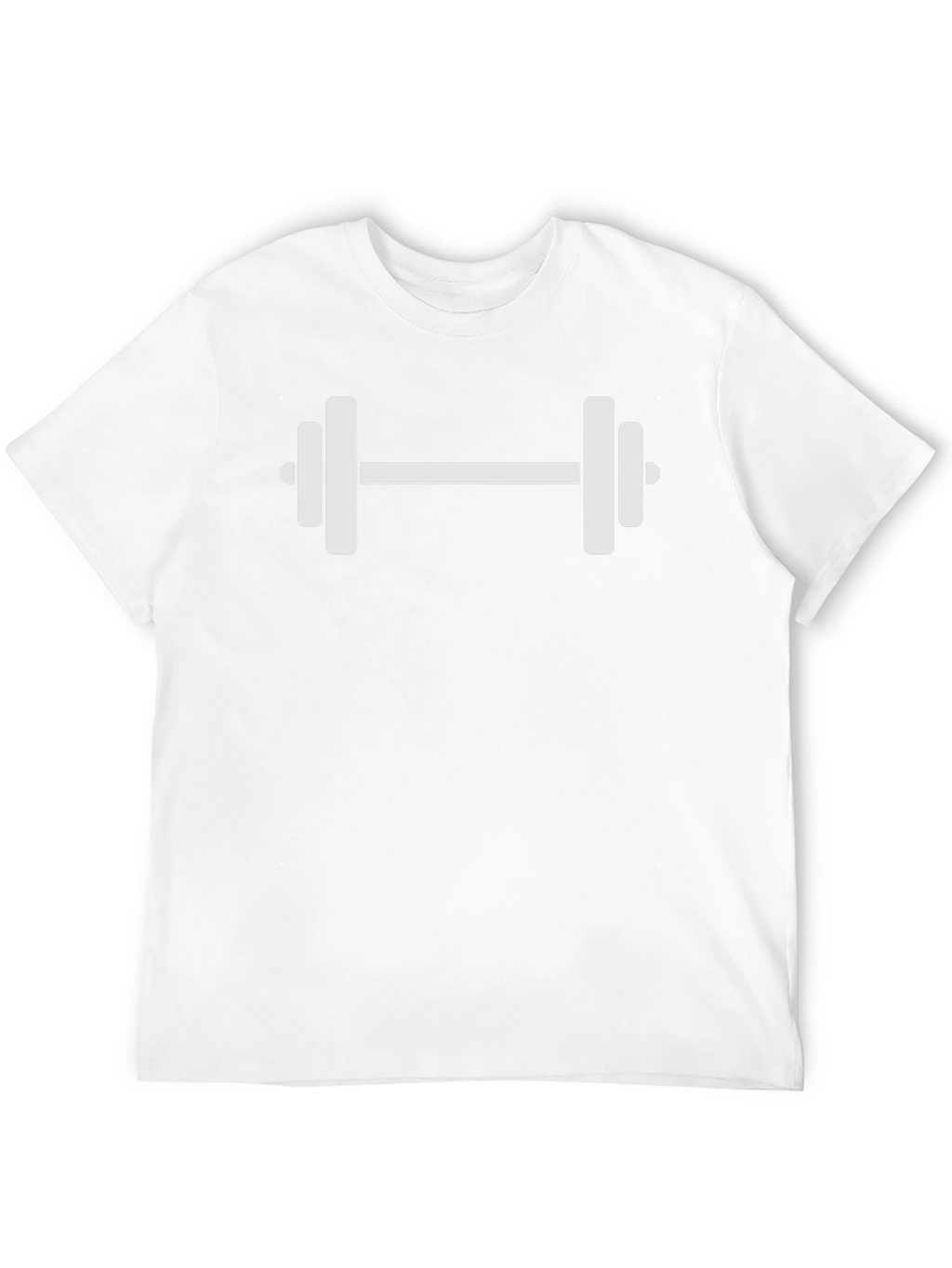 Workout Tee - White Dumbbell Design