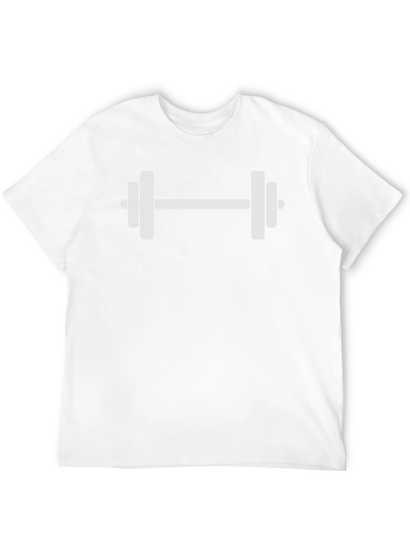 Workout Tee - White Dumbbell Design