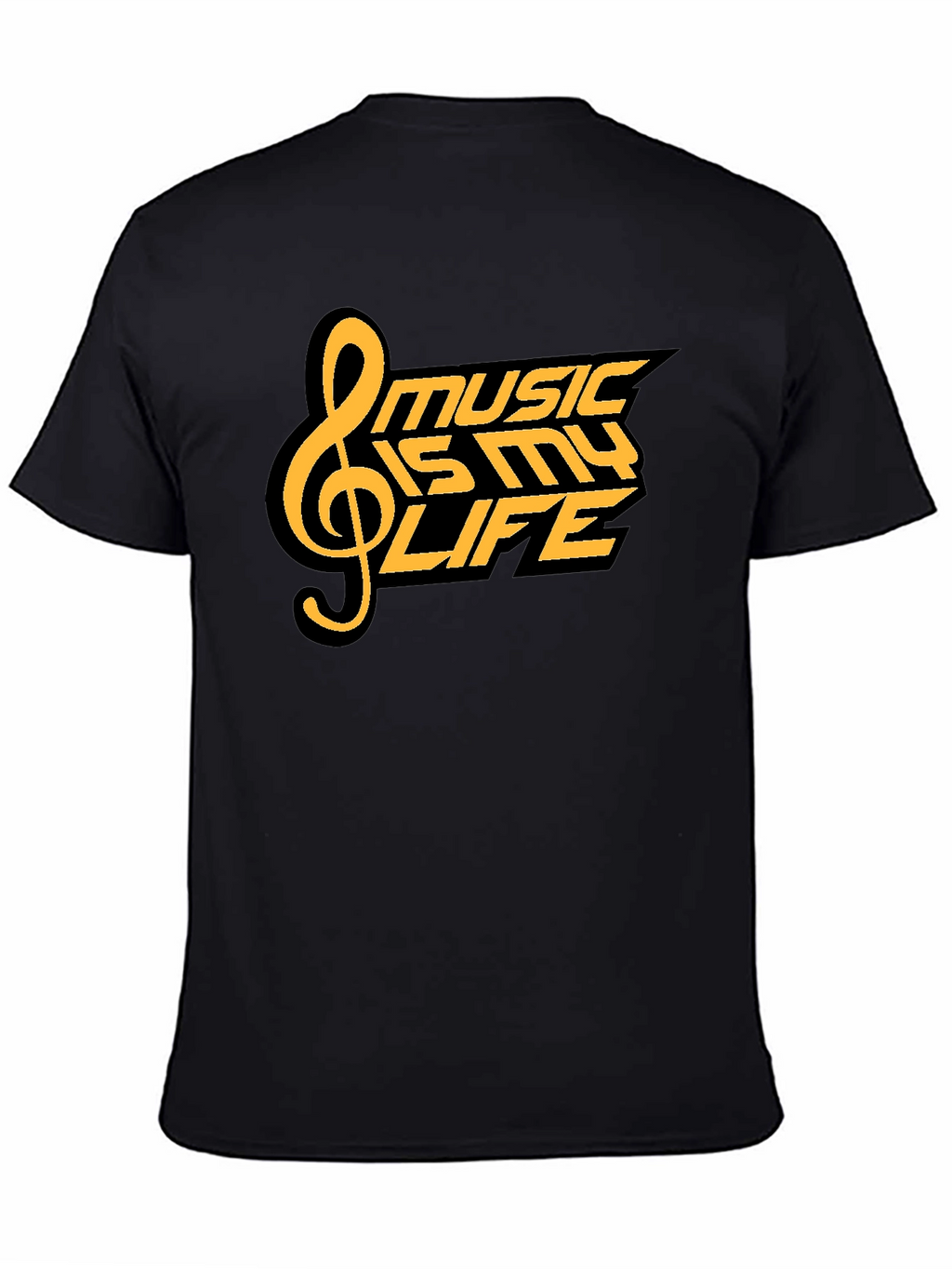 Music is My Life T-Shirt - Black Graphic Tee