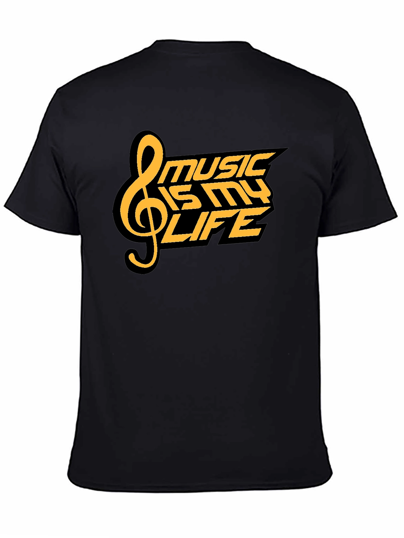Music is My Life T-Shirt - Black Graphic Tee