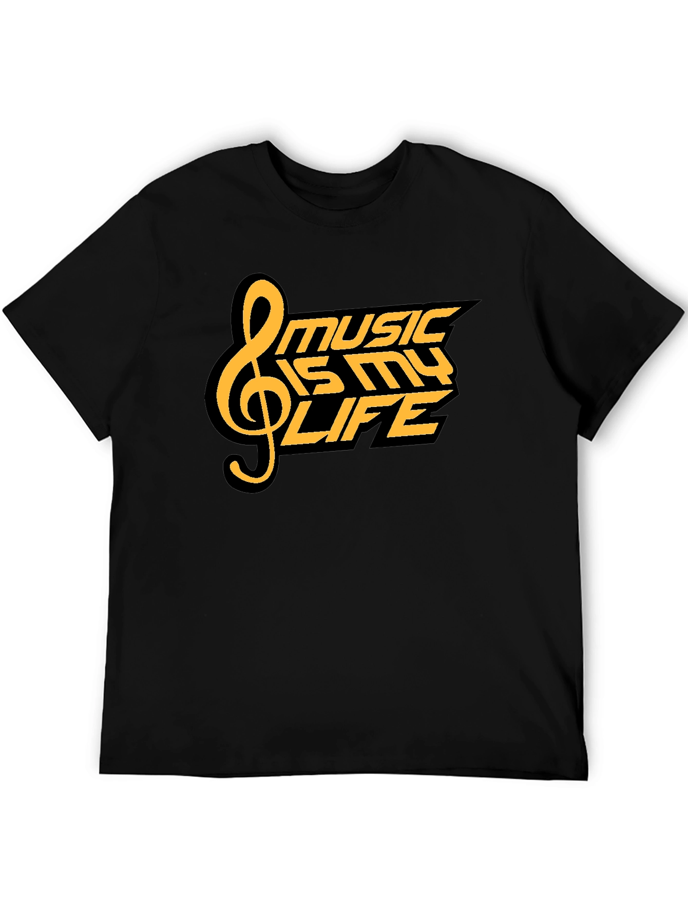Music is My Life T-Shirt - Black Graphic Tee