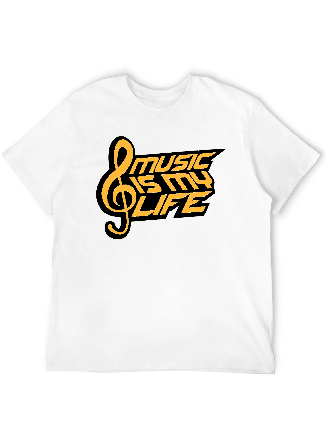 Music is My Life T-Shirt - Black Graphic Tee