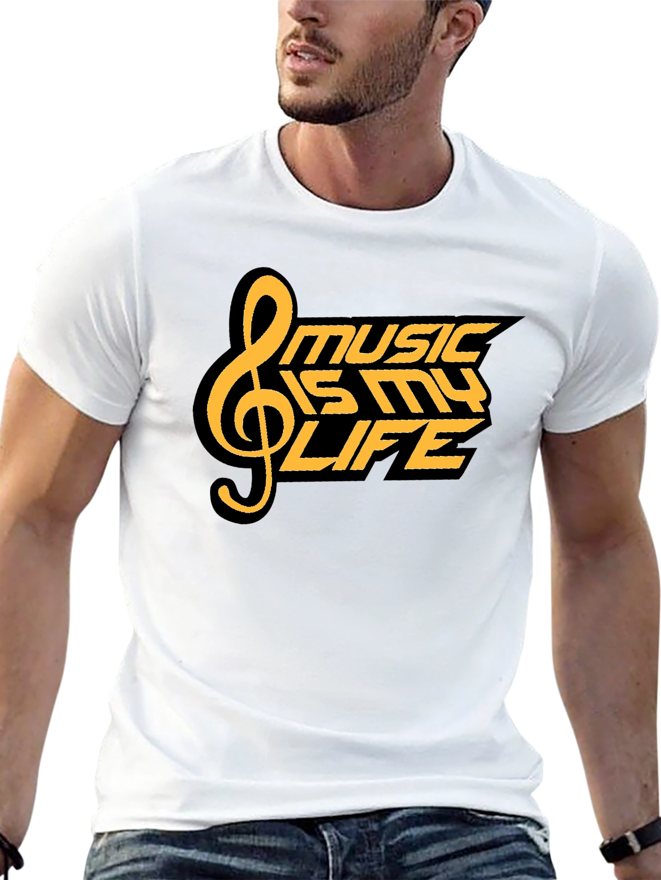 Music is My Life T-Shirt - Black Graphic Tee