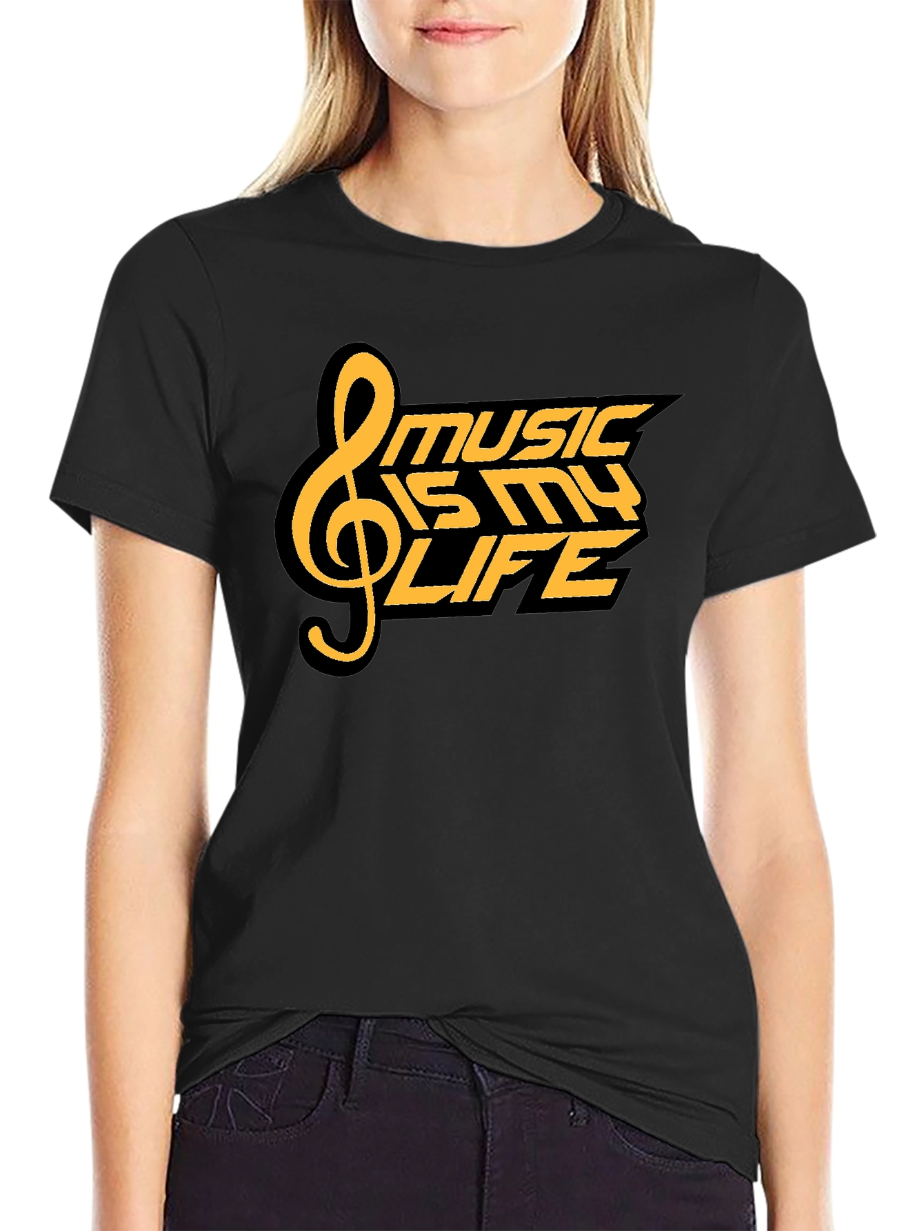 Music is My Life T-Shirt - Black Graphic Tee