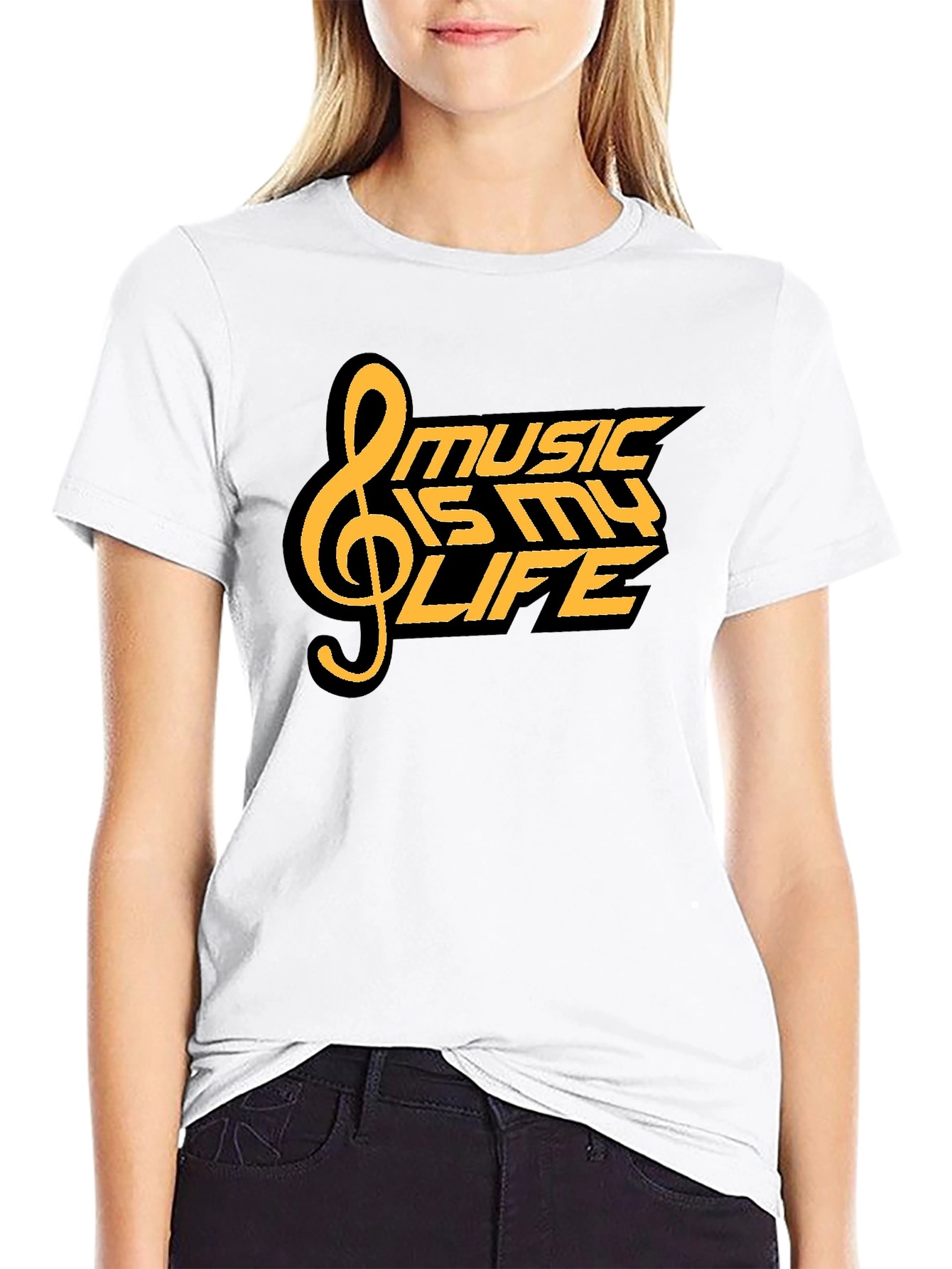 Music is My Life T-Shirt - Black Graphic Tee