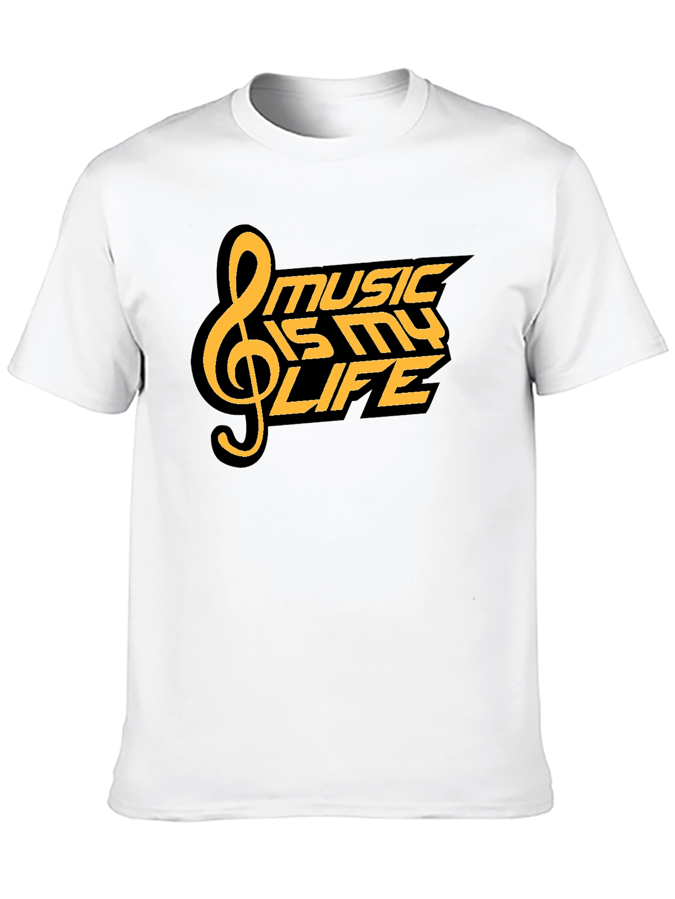 Music is My Life T-Shirt - Black Graphic Tee