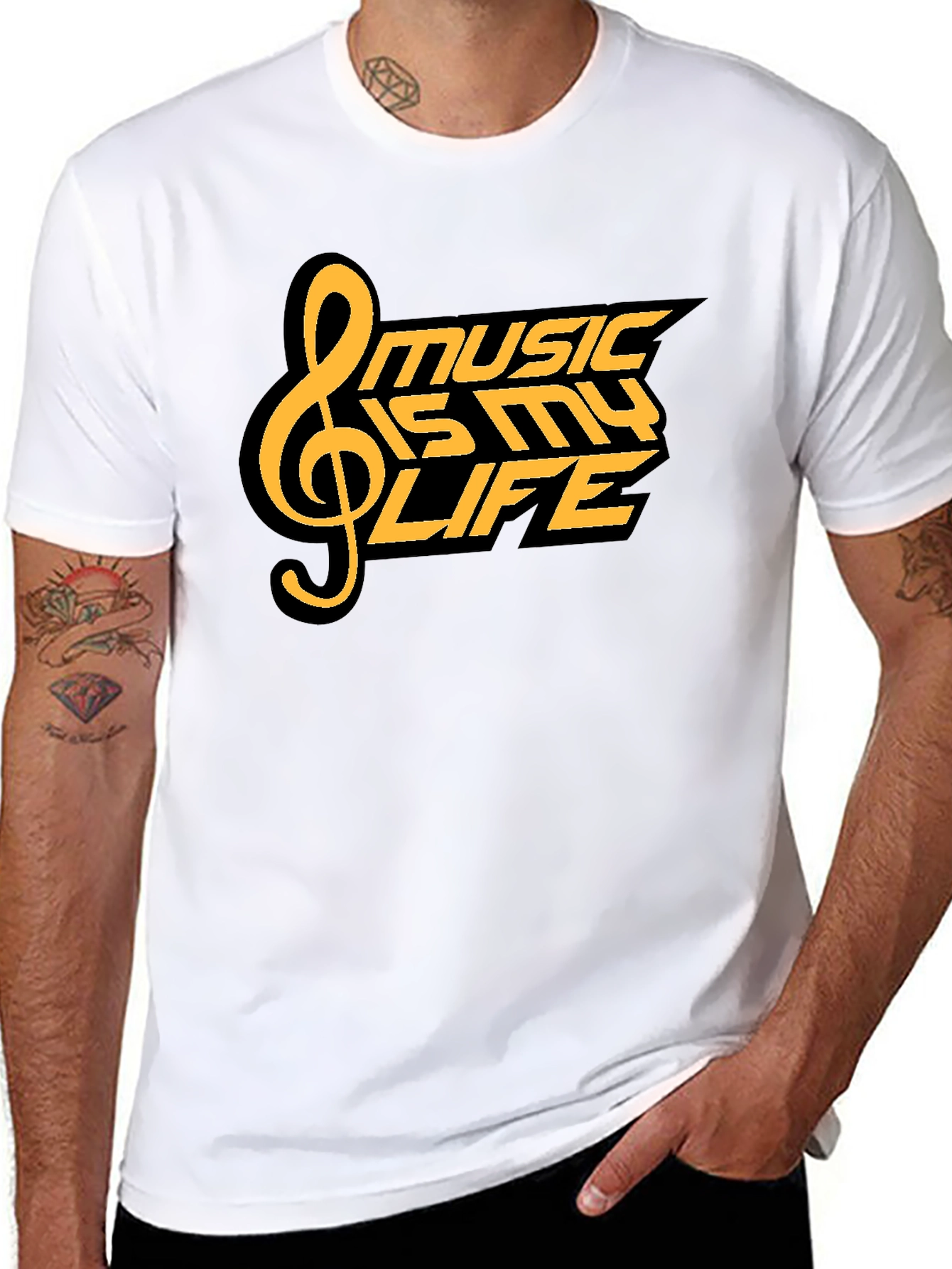 Music is My Life T-Shirt - Black Graphic Tee