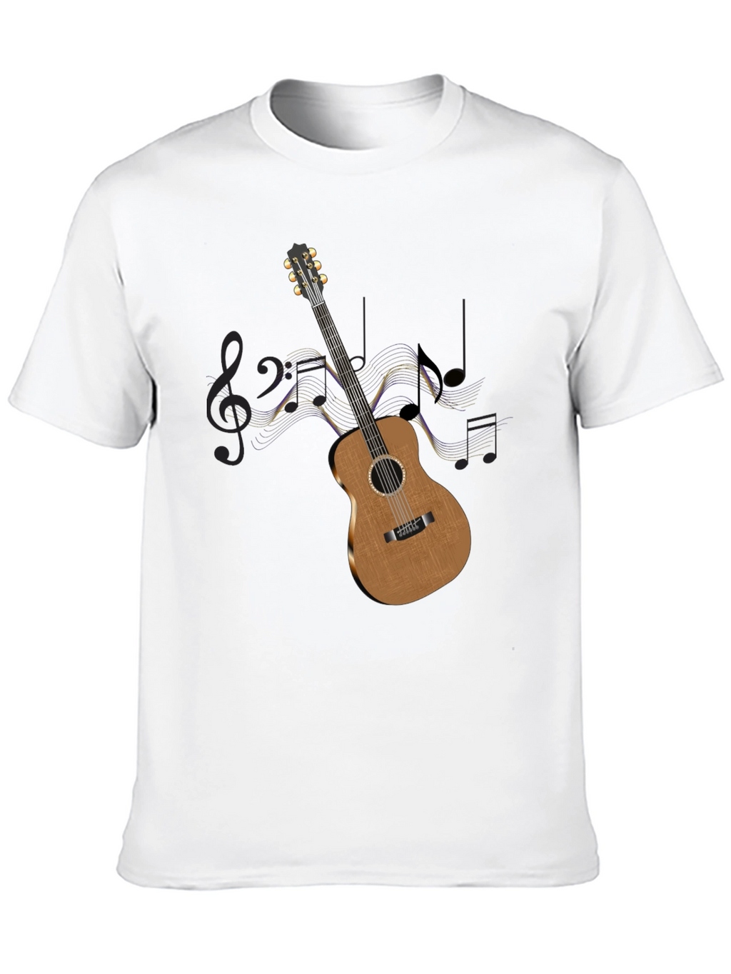 Guitar Music Black T-Shirt