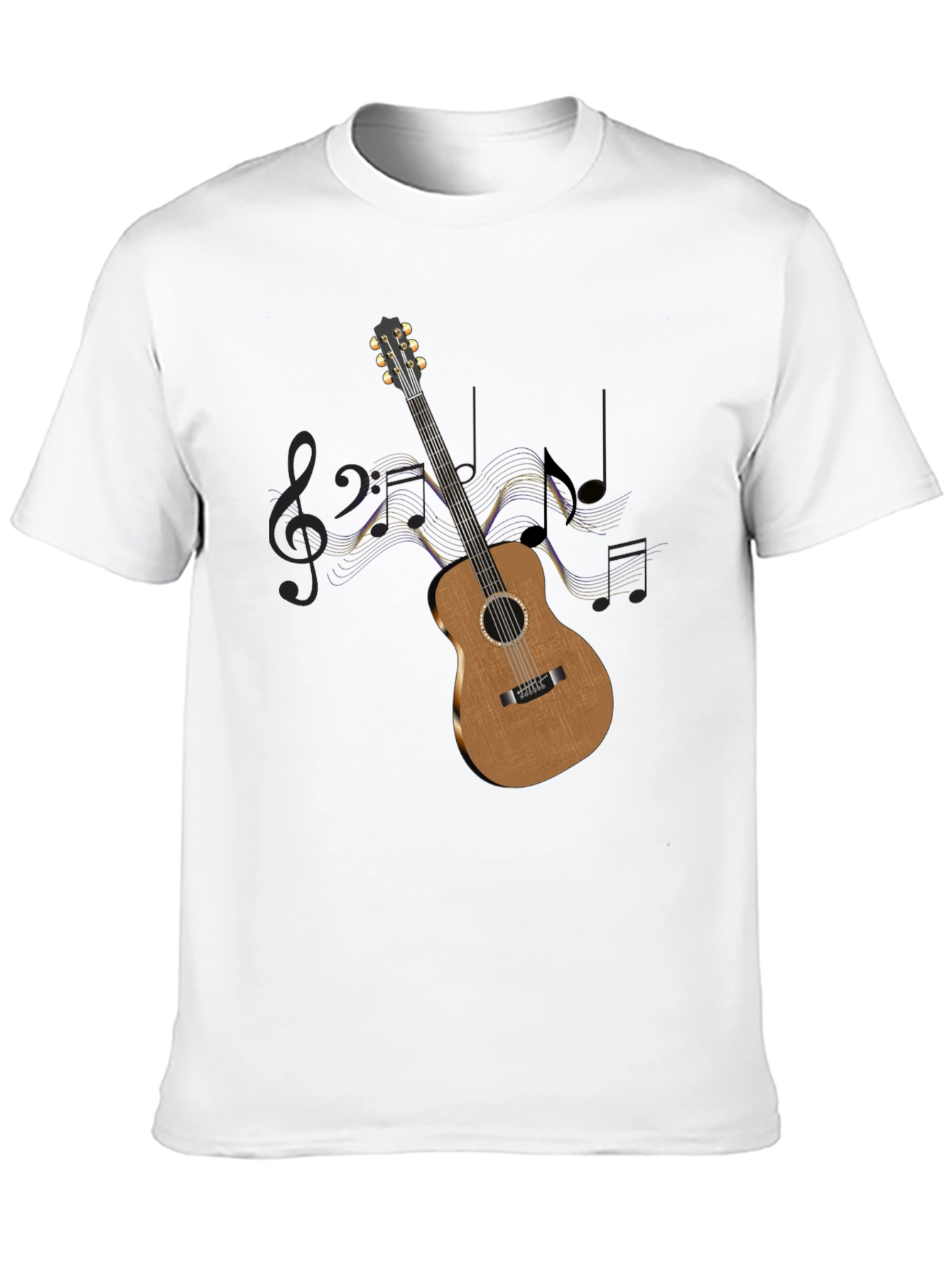 Guitar Music Black T-Shirt