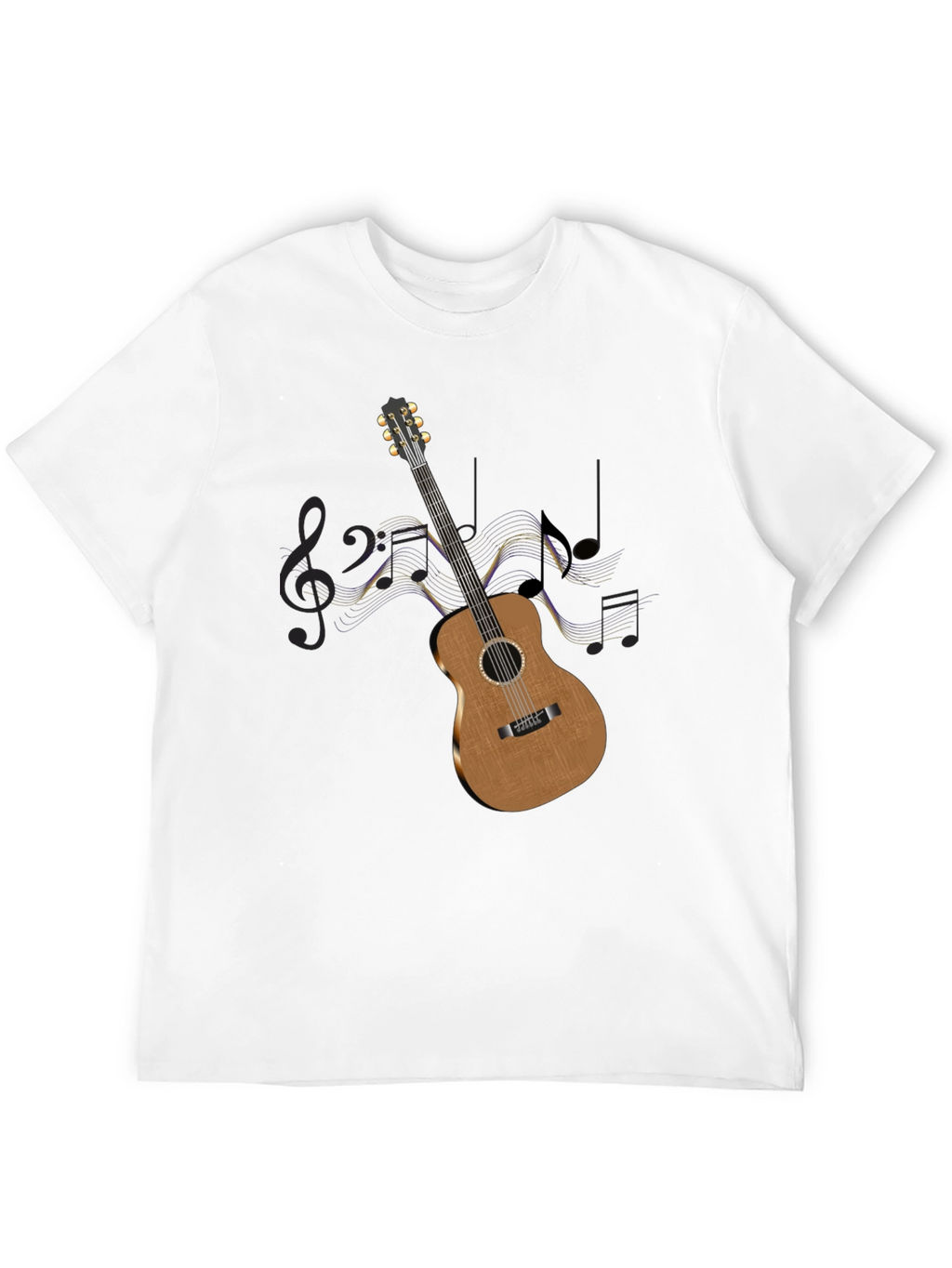 Guitar Music Black T-Shirt