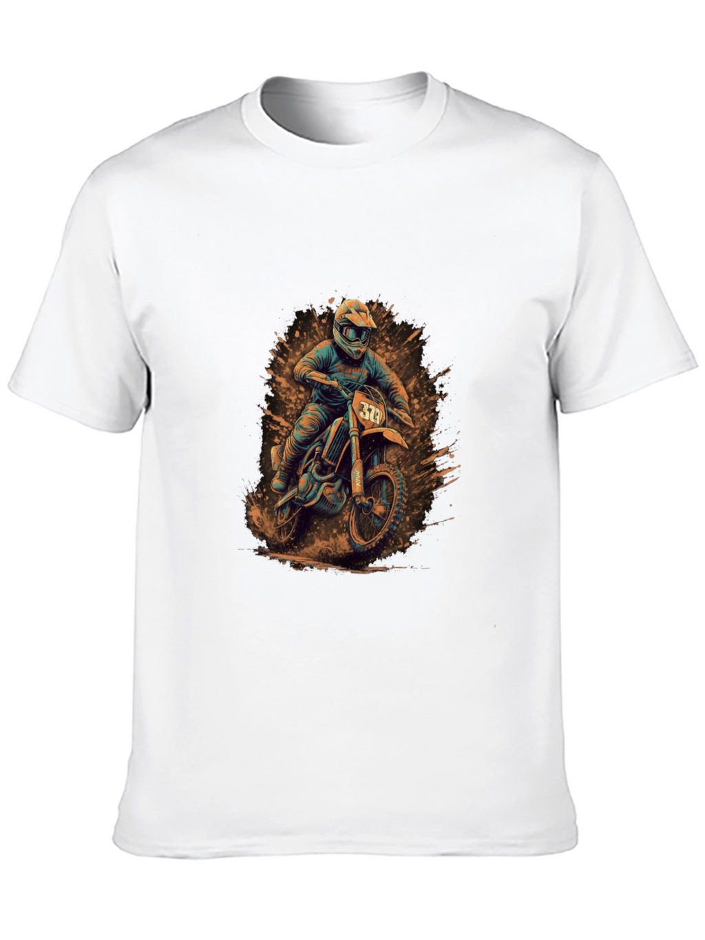 Motocross Rider Graphic Tee - Black