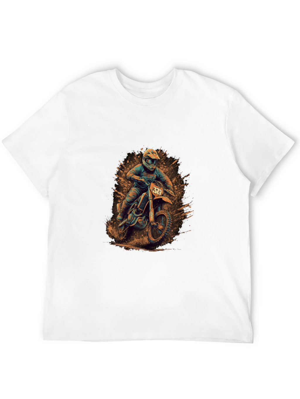 Motocross Rider Graphic Tee - Black