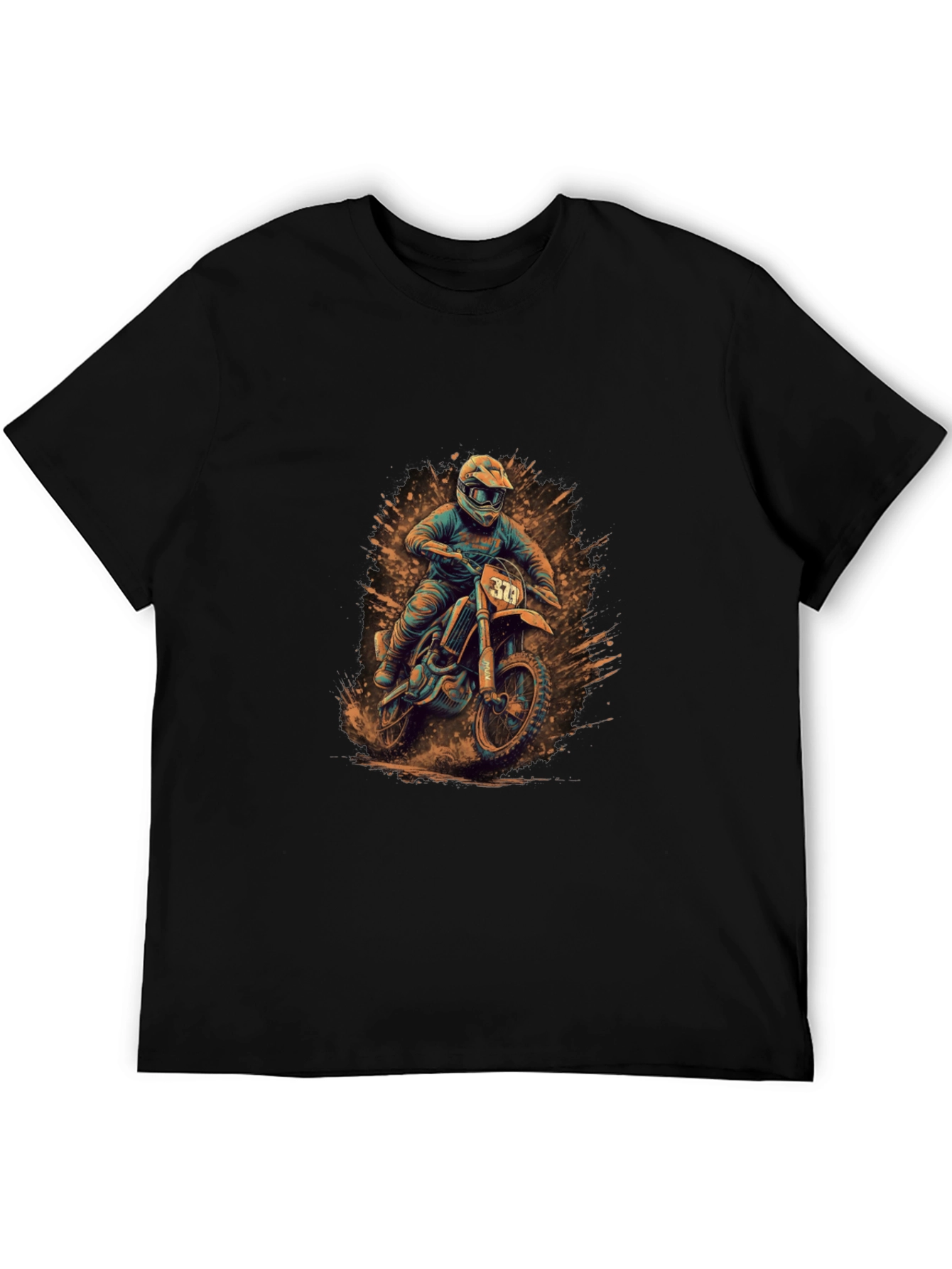 Motocross Rider Graphic Tee - Black