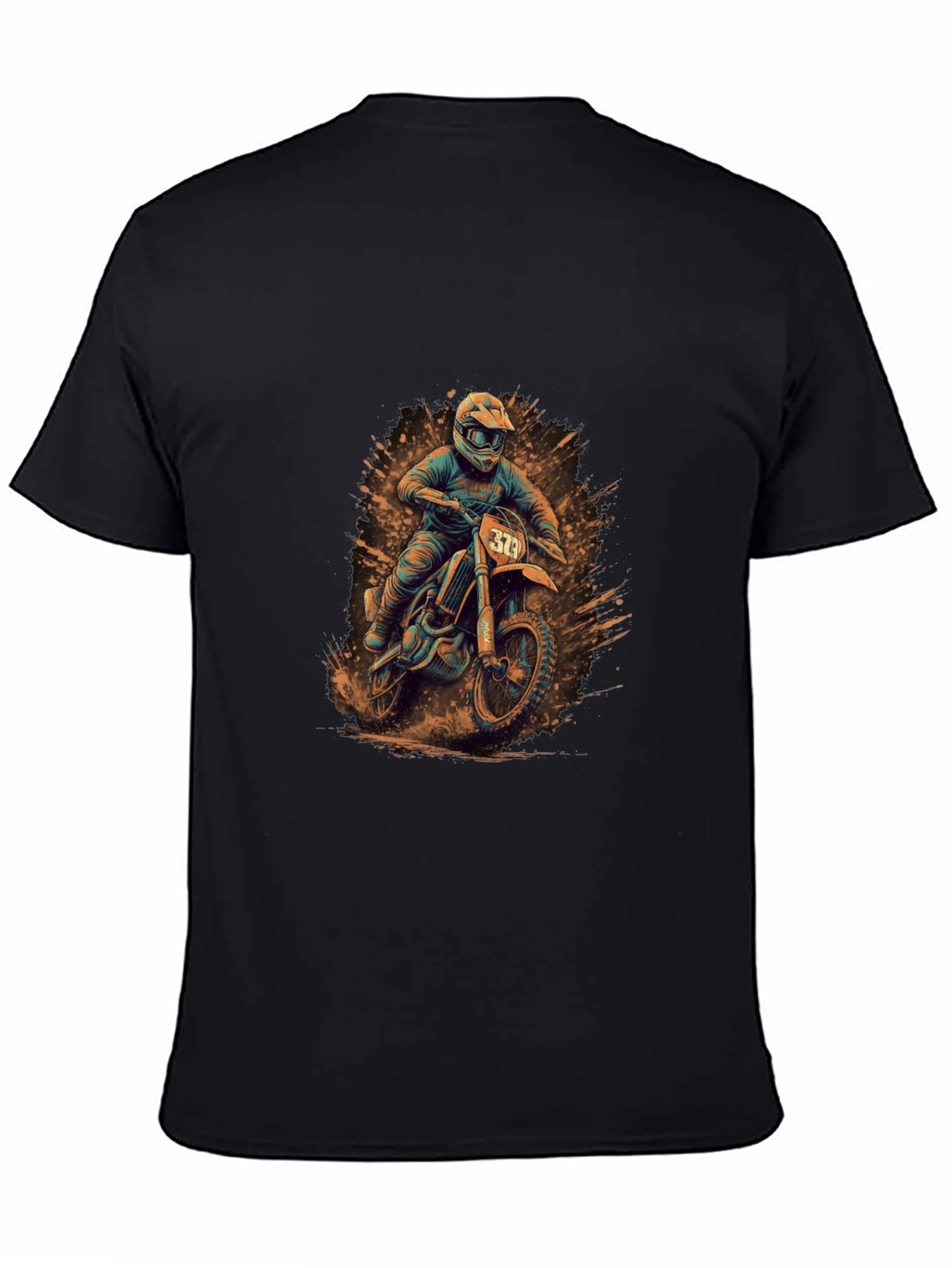 Motocross Rider Graphic Tee - Black