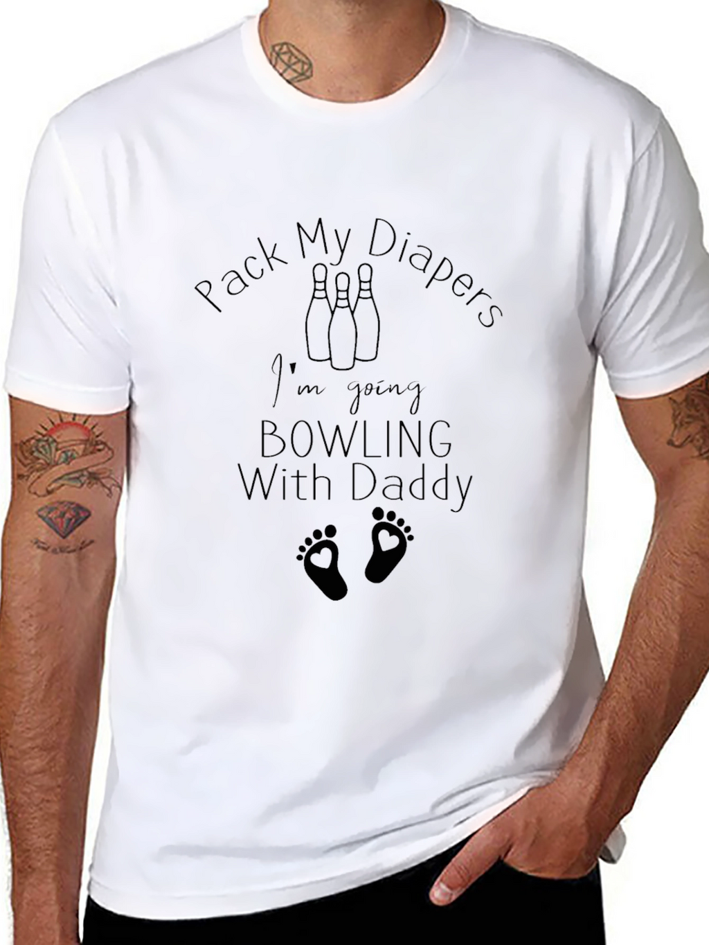 Pack My Diapers Im Going Bowling With Daddy T-Shirt