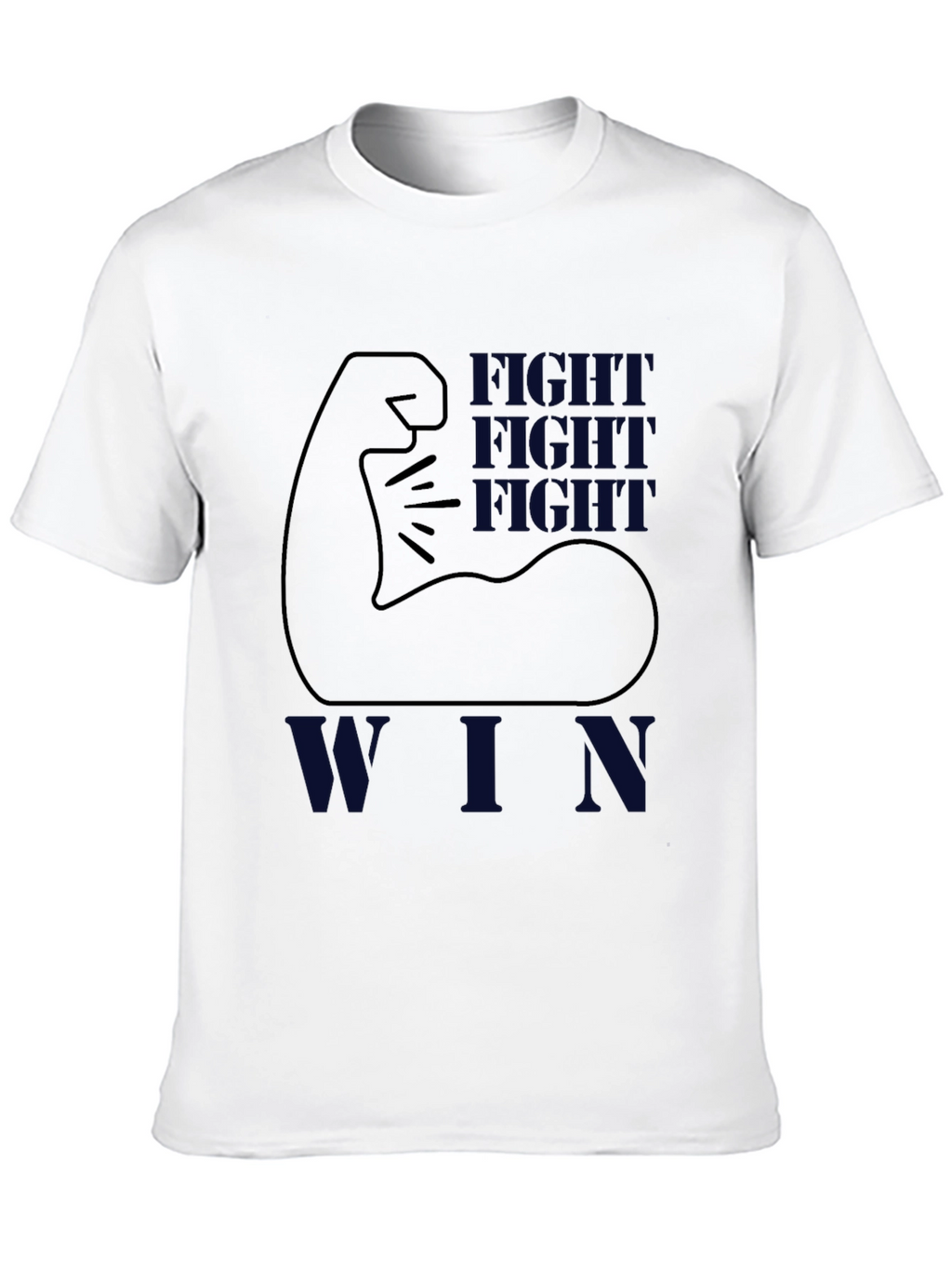 Fight Win Graphic Tee - Black