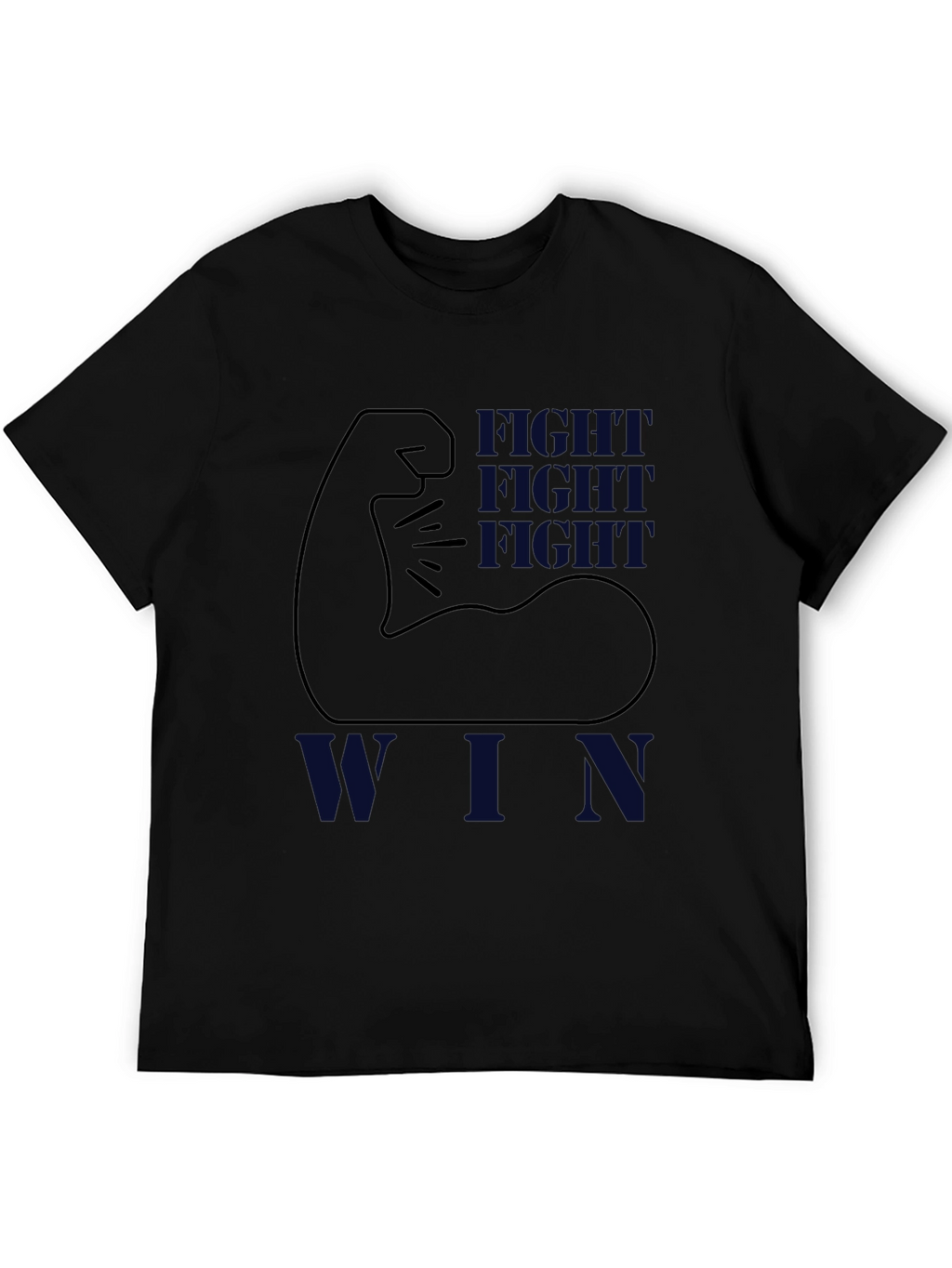 Fight Win Graphic Tee - Black