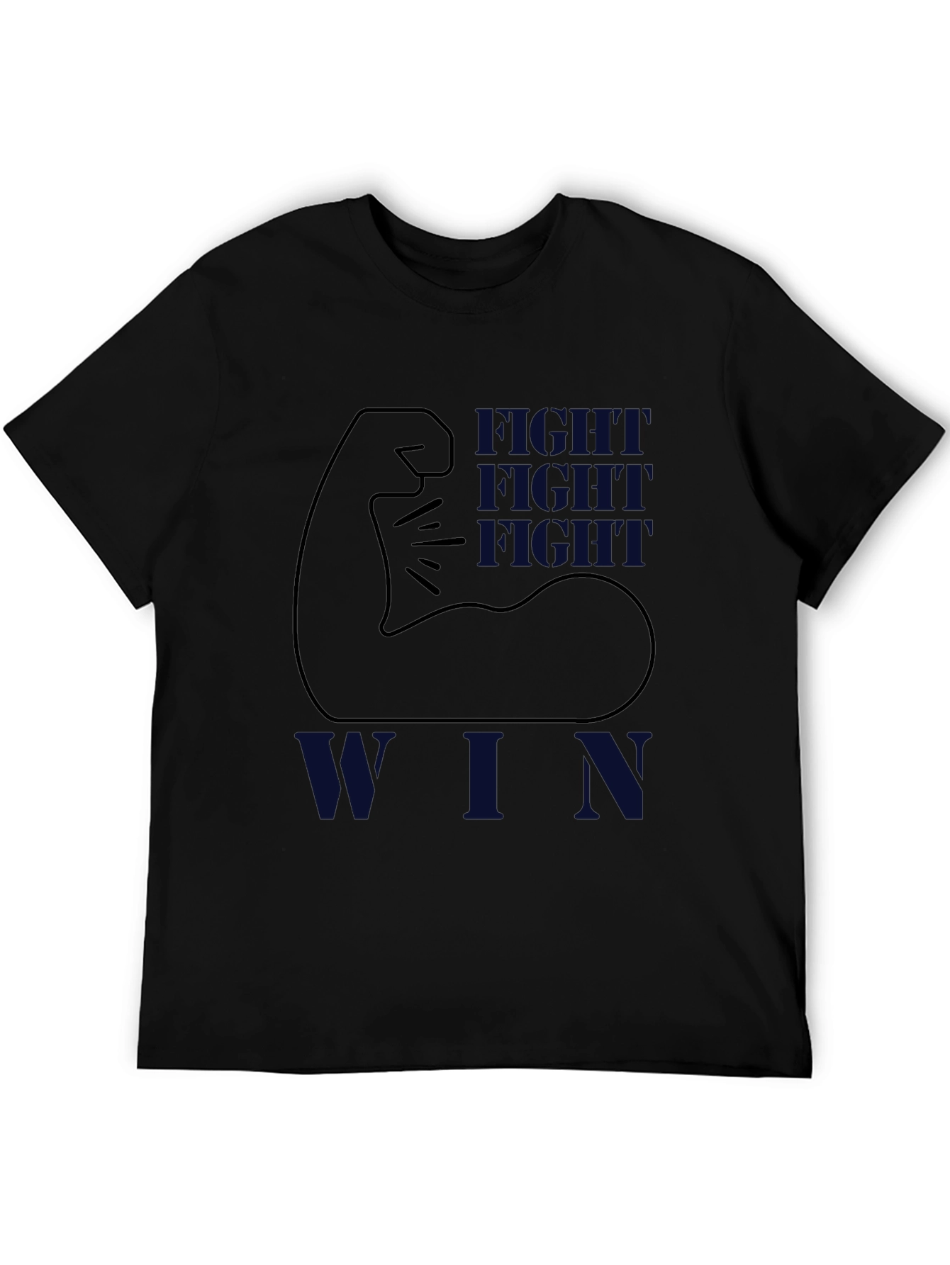 Fight Win Graphic Tee - Black