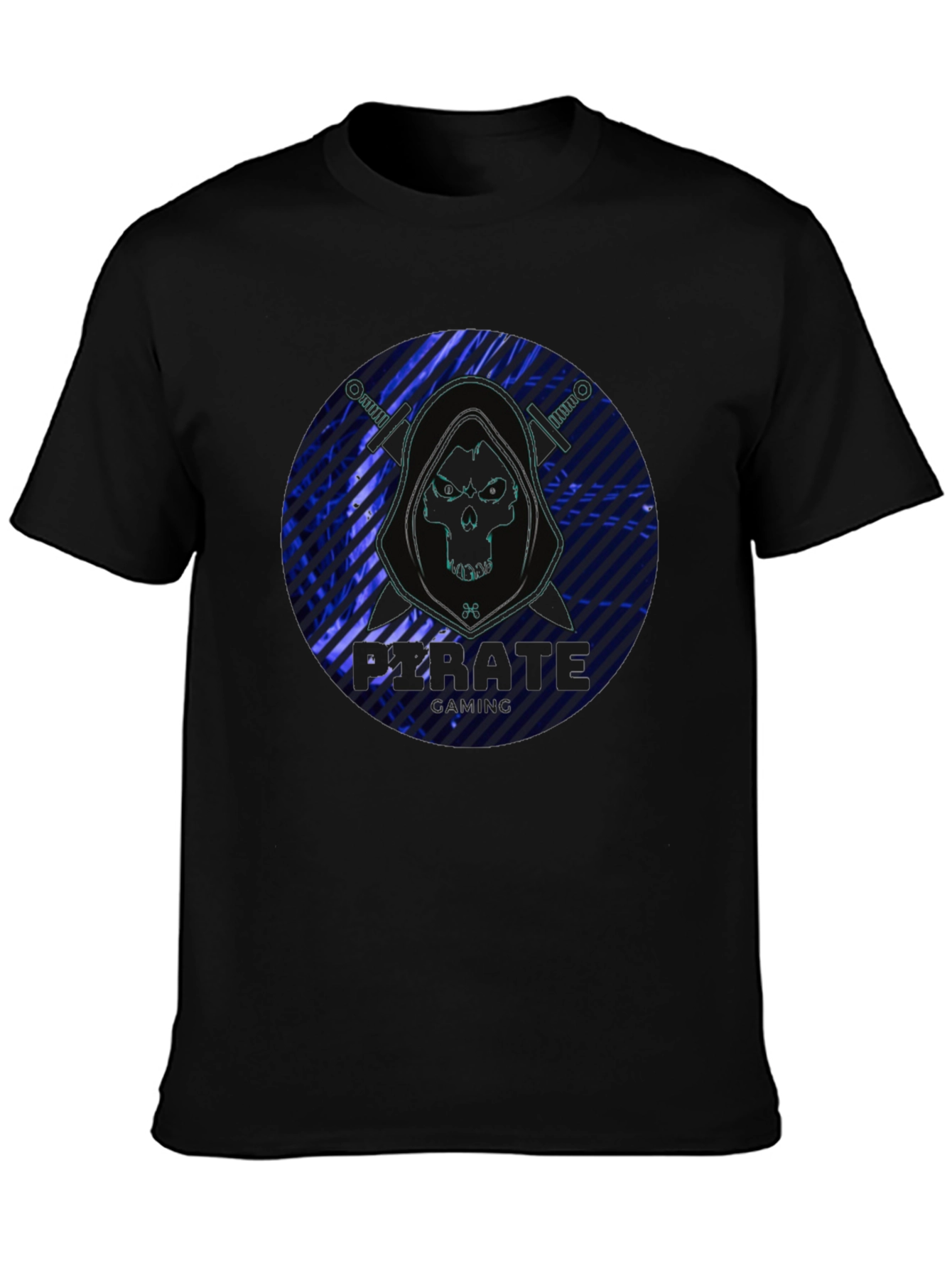 Pirate Gaming Black T-Shirt - Skull Design