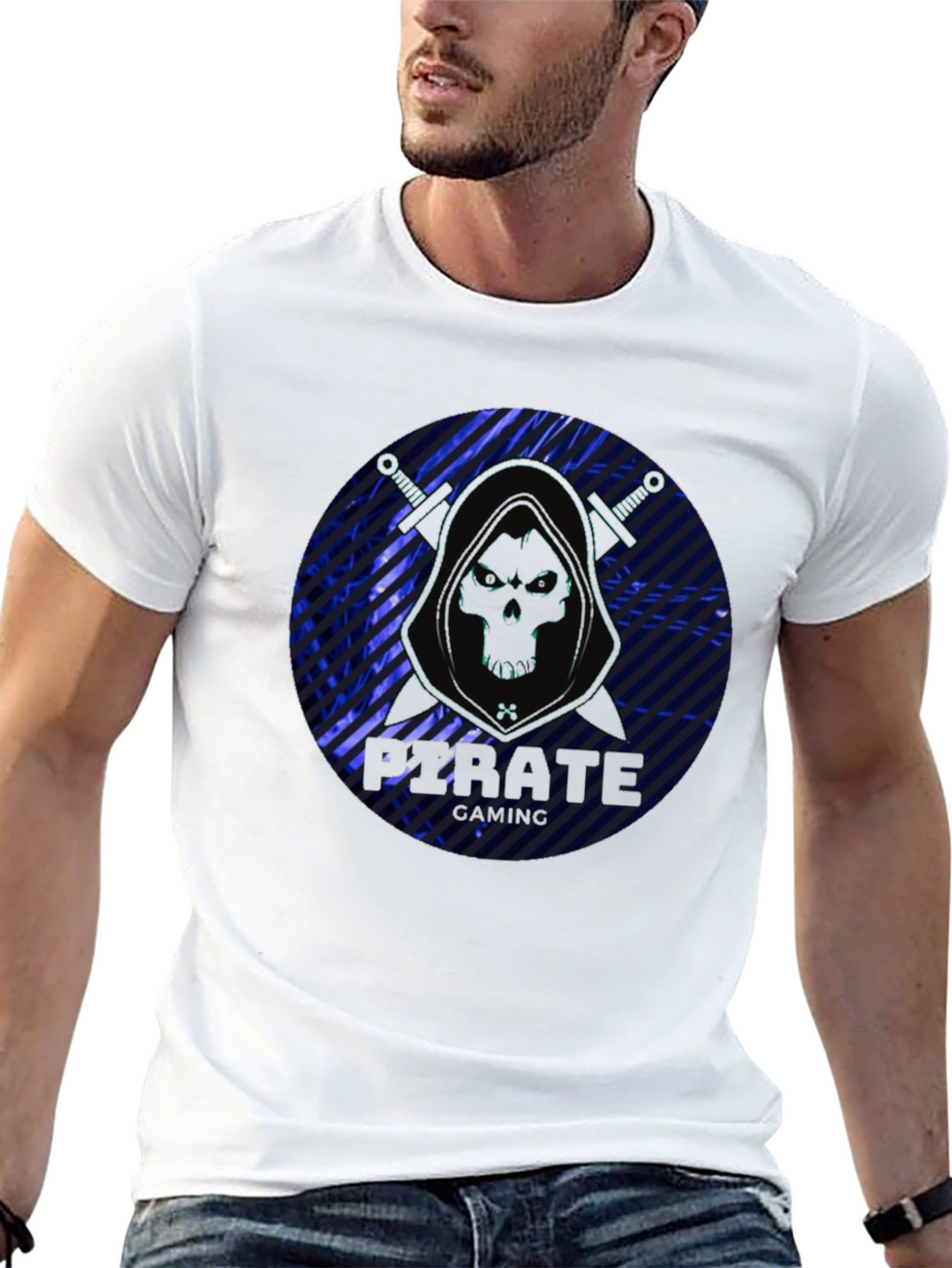 Pirate Gaming Black T-Shirt - Skull Design