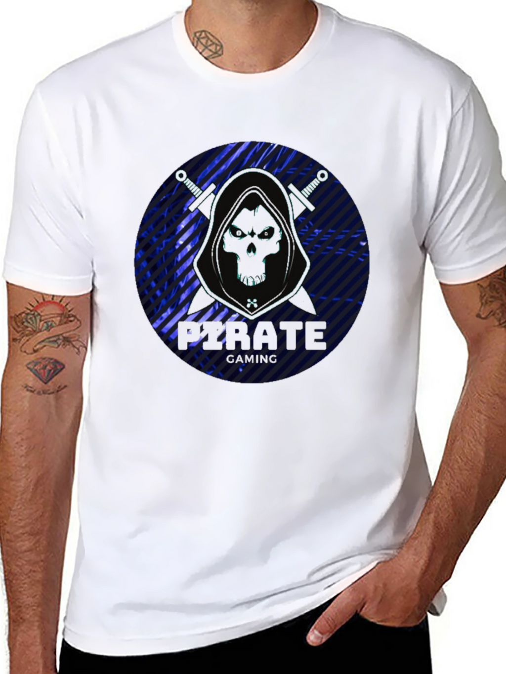 Pirate Gaming Black T-Shirt - Skull Design
