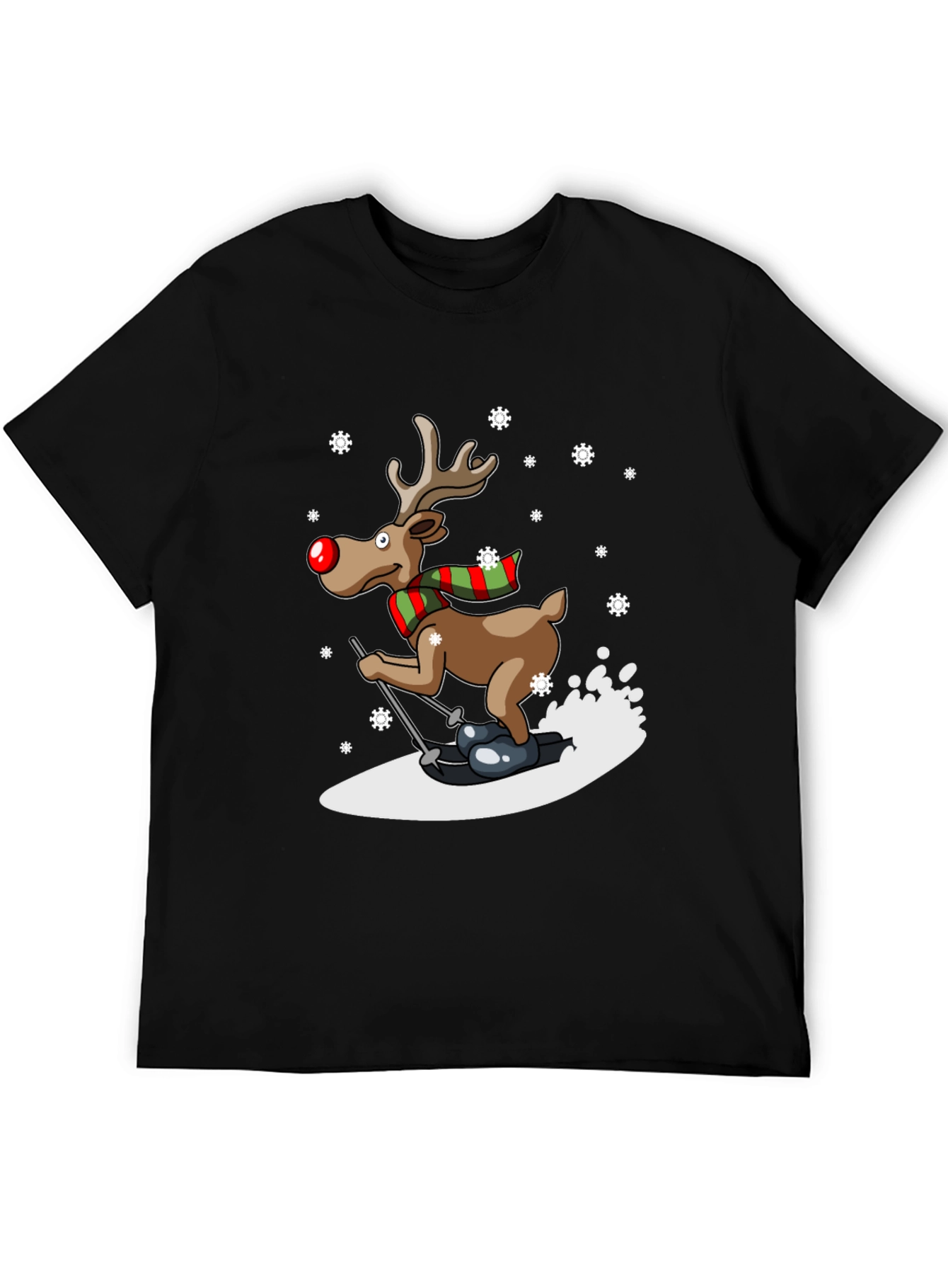 Rudolph Skiing Christmas T-Shirt