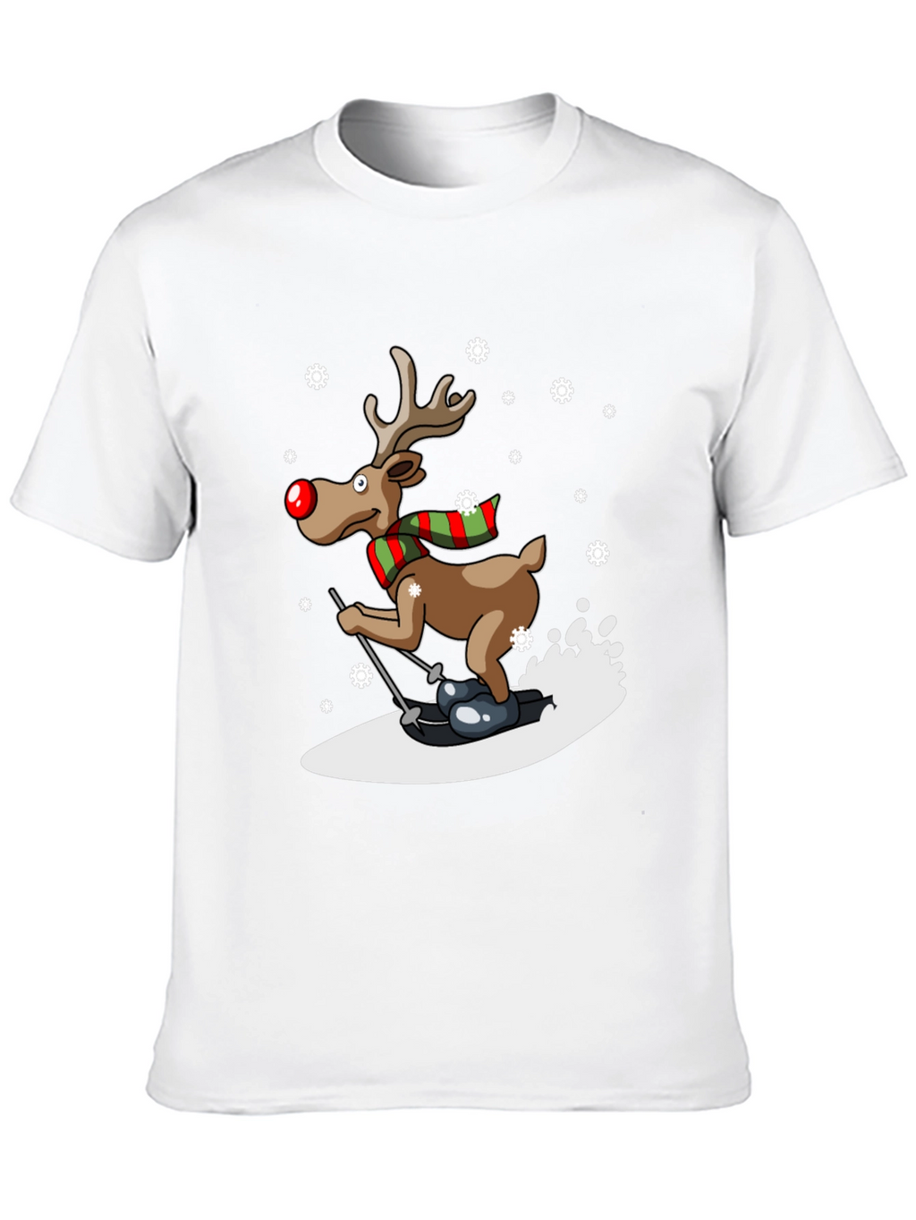 Rudolph Skiing Christmas T-Shirt