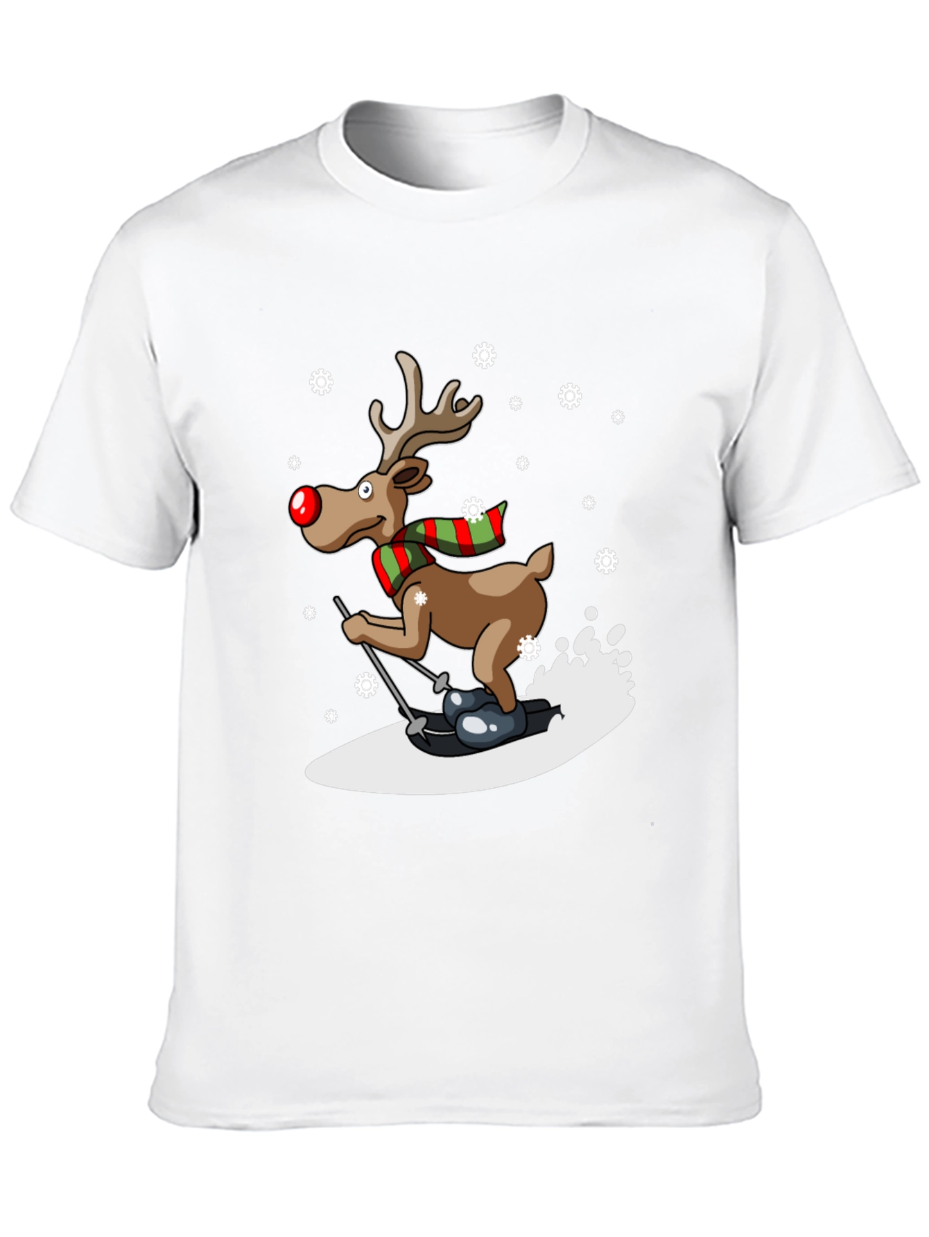 Rudolph Skiing Christmas T-Shirt