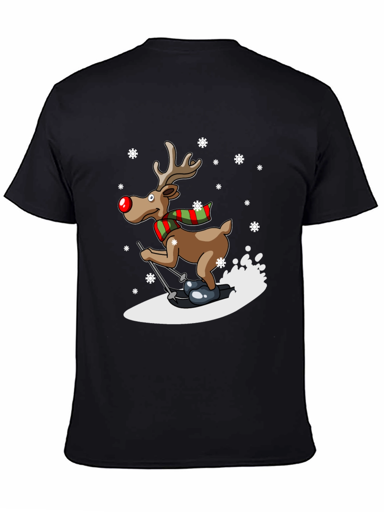 Rudolph Skiing Christmas T-Shirt