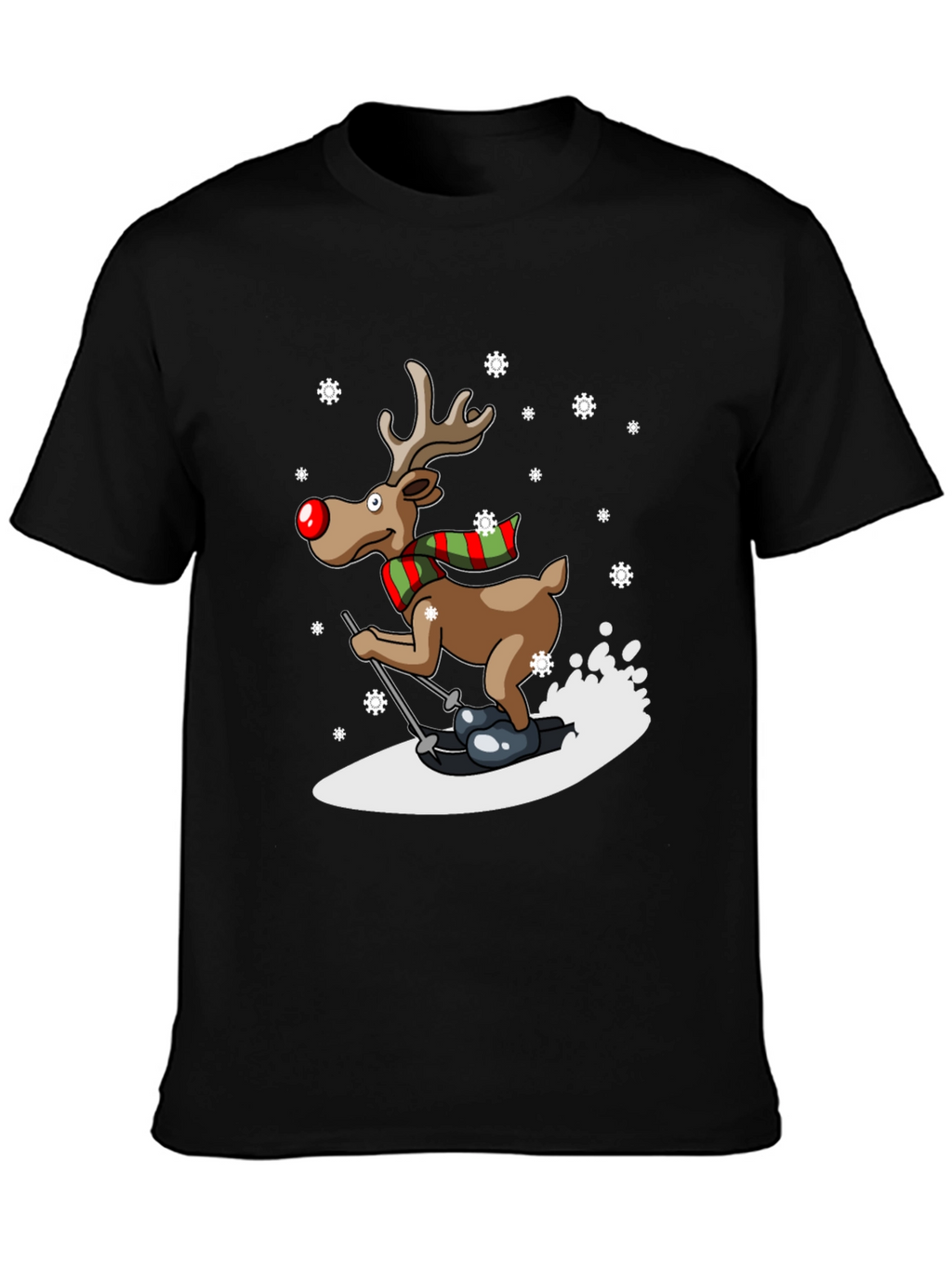 Rudolph Skiing Christmas T-Shirt