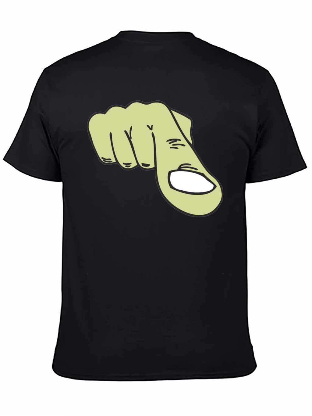 Pointing Finger Graphic T-Shirt - Black