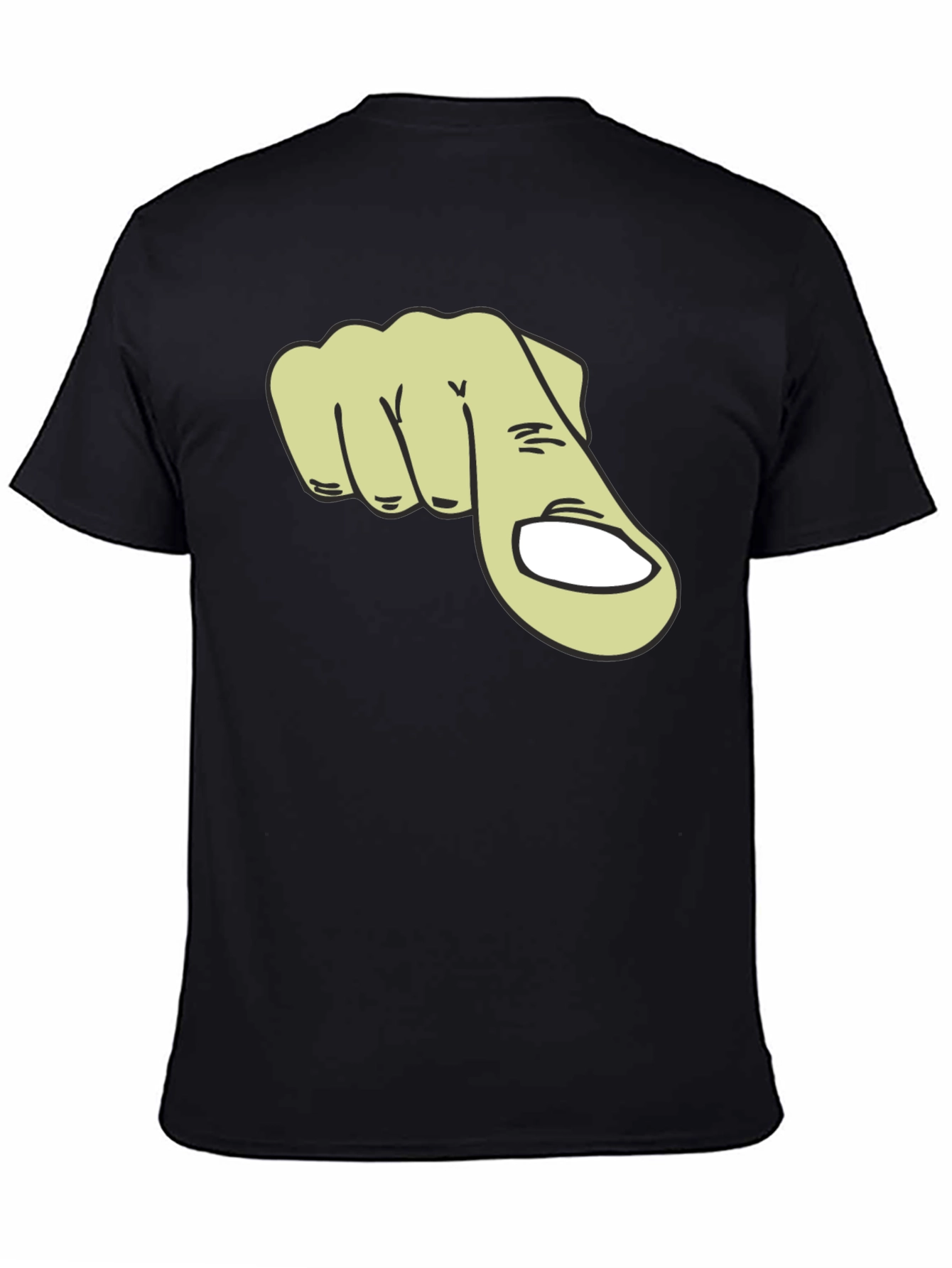 Pointing Finger Graphic T-Shirt - Black