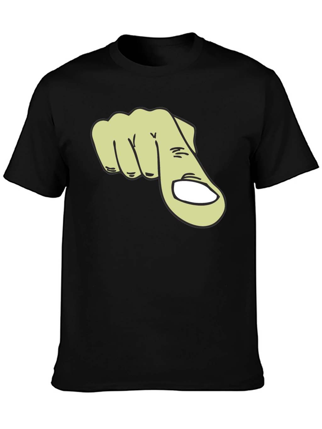 Pointing Finger Graphic T-Shirt - Black