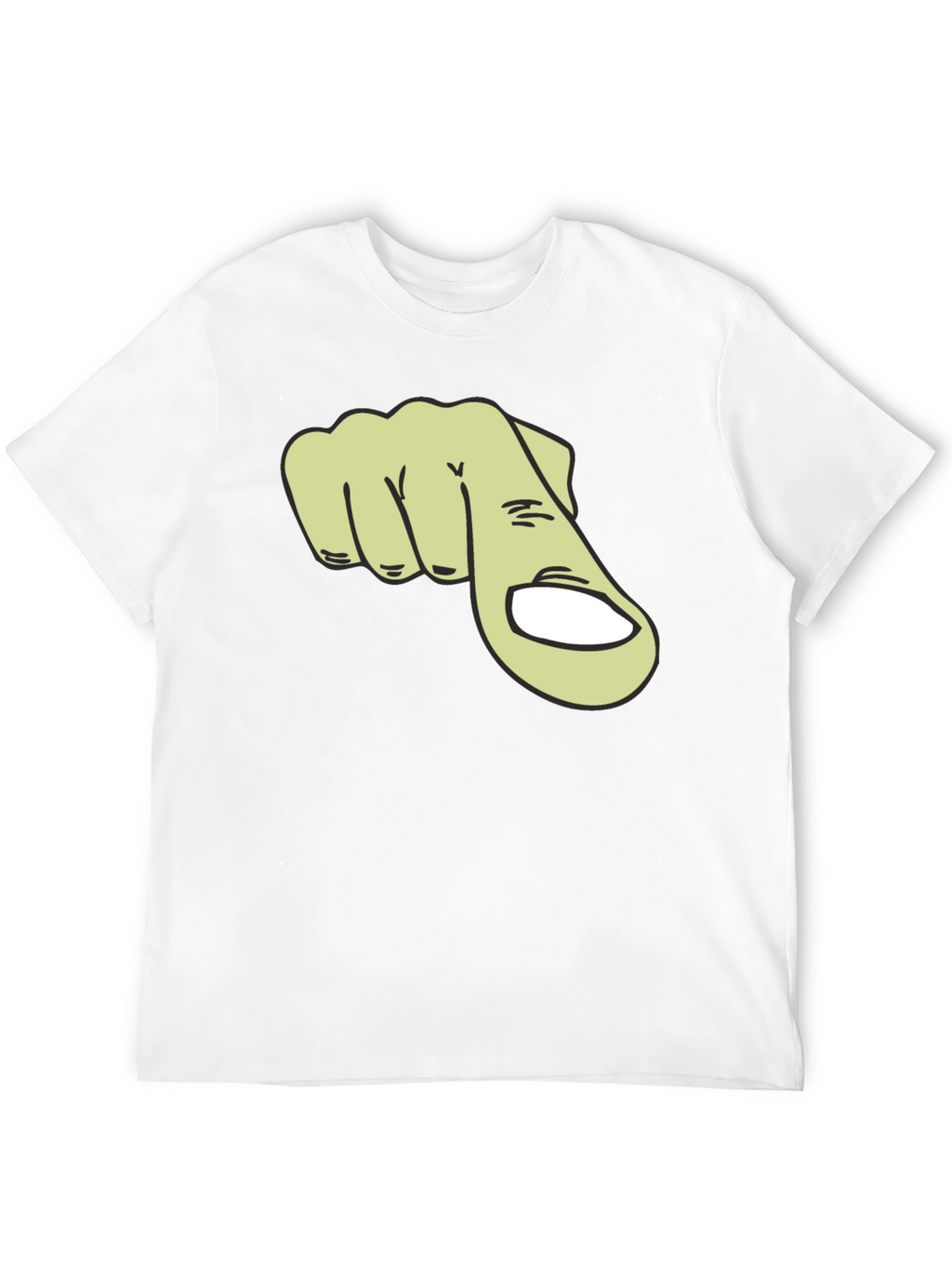 Pointing Finger Graphic T-Shirt - Black