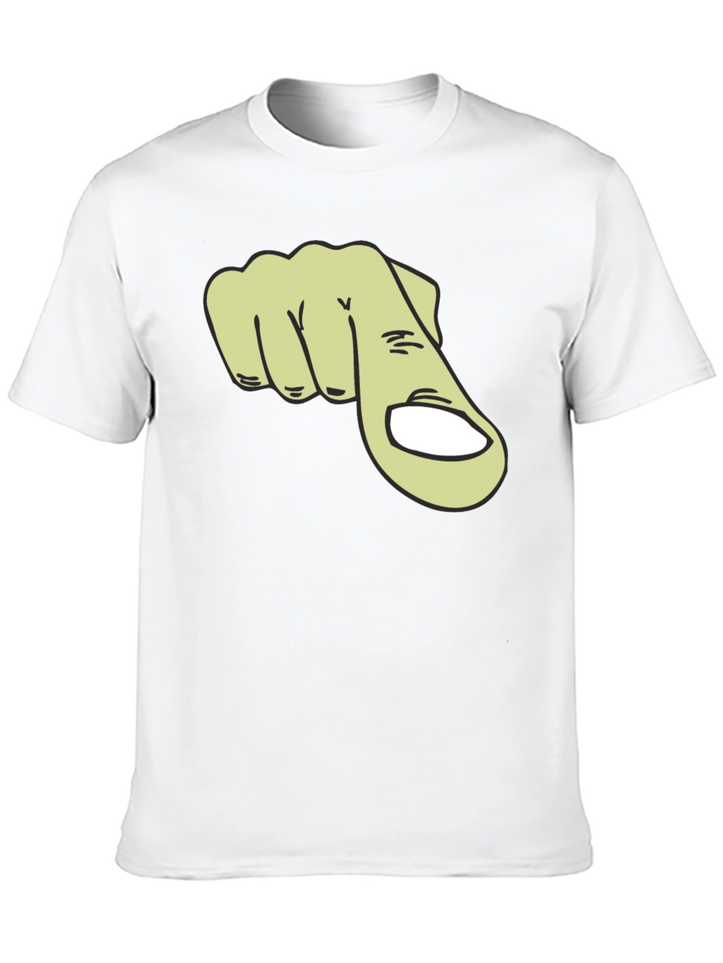 Pointing Finger Graphic T-Shirt - Black