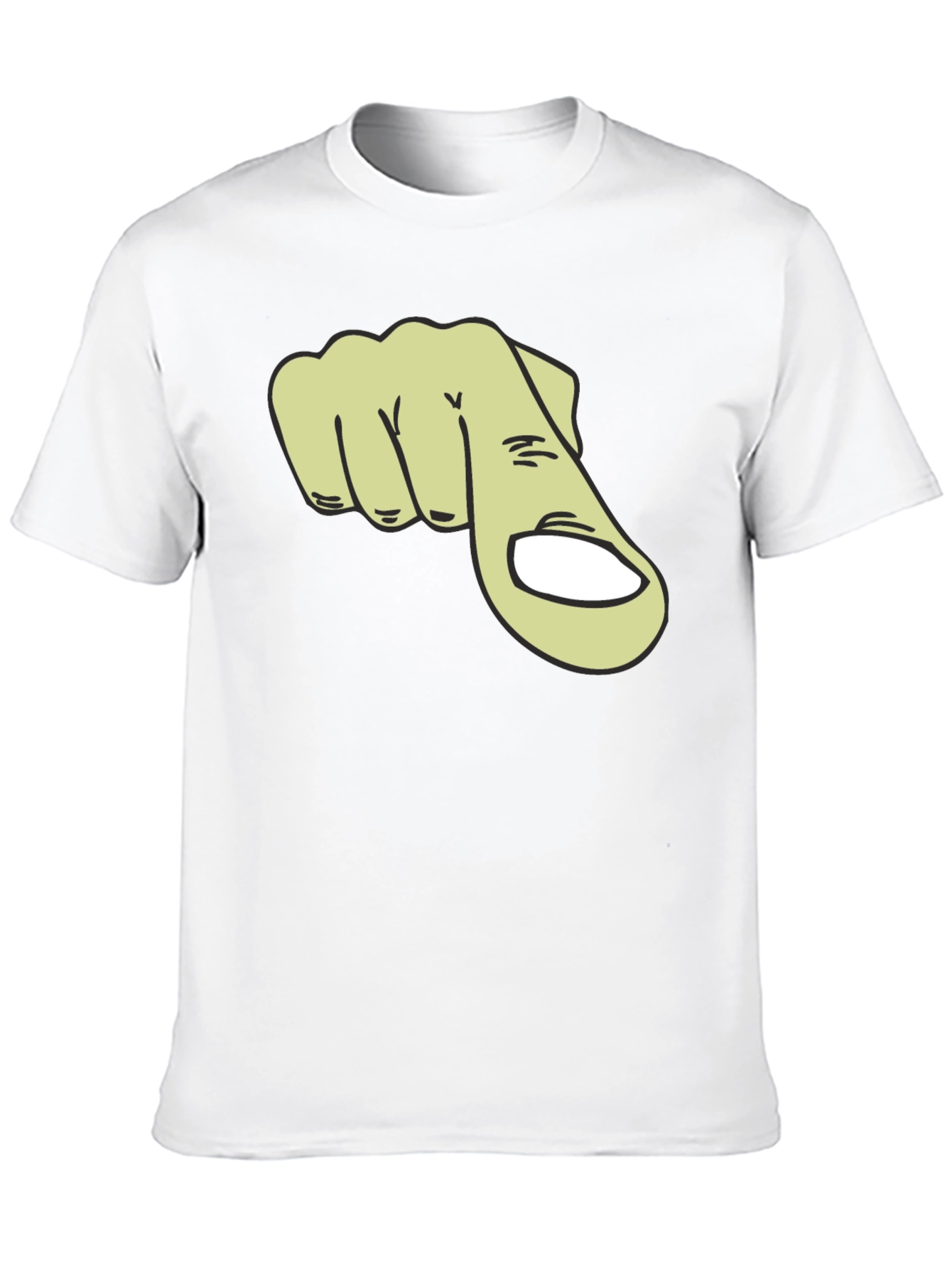 Pointing Finger Graphic T-Shirt - Black