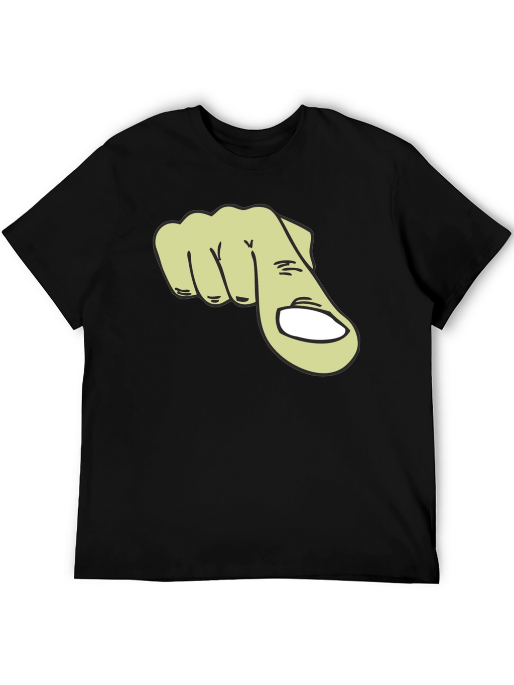 Pointing Finger Graphic T-Shirt - Black